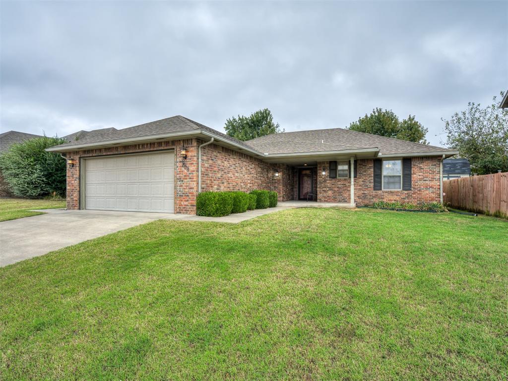 Charming move-in ready, meticulousy maintained, 1 owner home in Moore, is on the market and just in time to enjoy for the holiday season!  The 1768 sf (mol) provides generous size rooms and a traditional floorplan with a dedicated entry way!  The large living room features a wood burning fireplace currently with an electric insert.  French doors open to a bonus room constructed at the time of the new build, as a result of the 2013 tornado, NOT Florida Room or enclosed porch!  The heart of the home is the kitchen with canned lights, under cabinet lighting, storage solutions, a corner sink that looks out to the porch/front yard bringing in natural lighting, breakfast bar and ample counter top space!  The dining room open to the kitchen featuring 3 windows and ample lighting!  The large pantry is located in the laundry room with garage access.  Located in the Moore School District, close to restaurants, shopping, interstates and TINKER AFB!