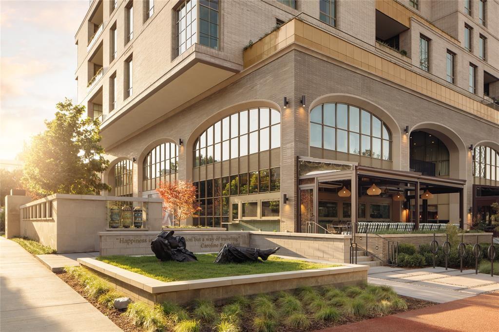 Experience refined luxury at The Terminal at Katy Trail, an architecturally distinguished residence envisioned by Michael Hsu Office of Architecture. Ideally located in the coveted Turtle Creek neighborhood, this boutique condominium offers direct access to the renowned Katy Trail, seamlessly blending urban sophistication with natural surroundings. Spanning approximately 3,016 square feet, this thoughtfully designed home features two generously proportioned bedrooms and expansive living spaces accentuated by soaring ceilings—ideal for displaying an art collection. The gourmet kitchen is appointed with premium Miele appliances, bespoke cabinetry, and elegant Waterworks fixtures, delivering both functionality and refined style. A private 210-square-foot terrace overlooks the serene Caroline Rose Hunt Gardens and lush landscaped grounds, creating an intimate outdoor retreat. The primary suite offers a tranquil sanctuary, complete with expansive, customizable closet space. Integrated art lighting throughout the residence enhances its architectural details and curated interiors. Residents enjoy an exceptional suite of amenities, including a state-of-the-art fitness center, dedicated yoga and Pilates studios, a health and wellness spa, and a pet-friendly park. White-glove services such as concierge assistance, valet parking, and secure private underground parking ensure effortless living. With only 16 exclusive residences, The Terminal at Katy Trail represents a rare opportunity to own in one of Dallas’s most prestigious addresses.