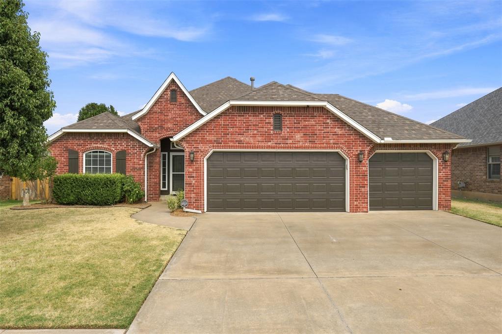 Welcome to TALAVERA — PRICED TO SELL! This beautifully updated 4-Bedroom home offers the perfect combination of style, comfort, and great location. From the moment you step inside, this bright home welcomes you with fresh new paint, brand new flooring, modern lighting, and updated fixtures that create a truly move-in-ready home. The open living area features warm wood floors, a cozy fireplace, ideal for both relaxing and entertaining.  It has a seamless flow into the refreshed kitchen, with stainless steel appliances, new dishwasher, updated sinks, new modern fixtures and lighting, complemented by granite countertops, pantry, and ample cabinet space.  The spacious primary suite includes a large walk-in closet and beautifully updated bath with double vanities, jetted tub, with separate dual-head shower. Additional updates include new carpet, new front storm door, modern lighting throughout, custom blinds on several windows/doors, ADA approved toilet in guest bathroom, and new garage doors - giving buyers peace of mind and minimizing future expenses. Enjoy the large covered back patio with a spacious backyard—perfect for entertaining or relaxing. Located in the highly sought-after TALAVERA neighborhood. PRICED TO SELL this is an opportunity you won’t want to miss!  Call today for your private Showing.