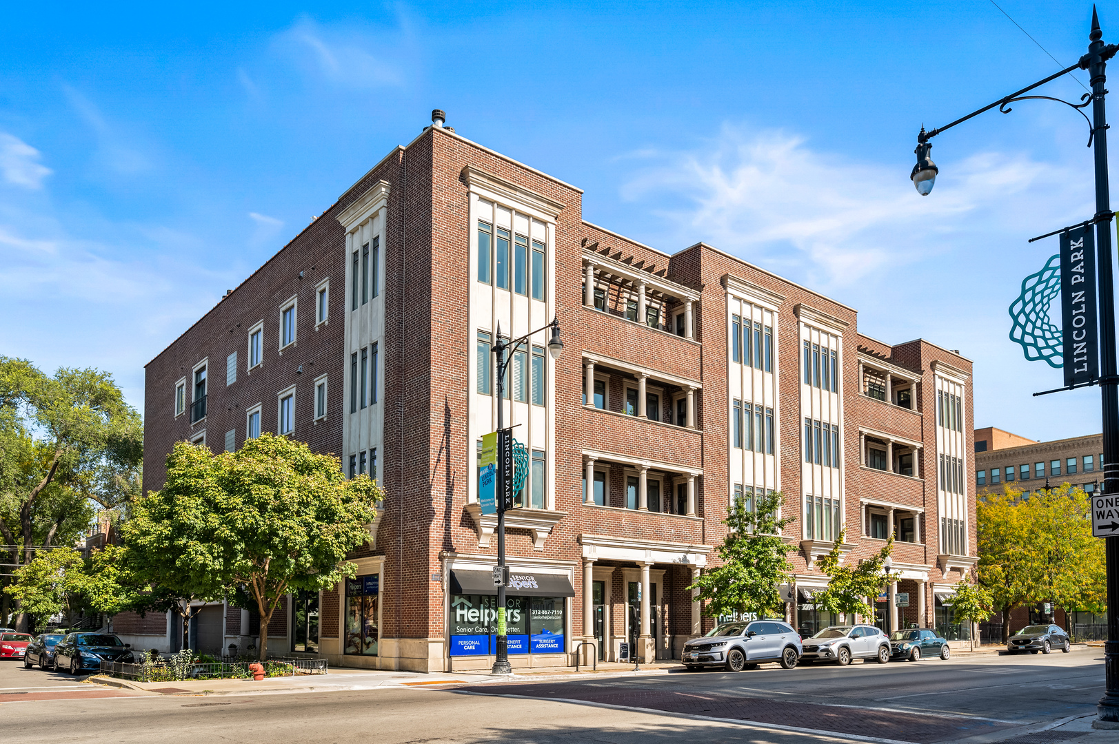 Welcome home to your perfect city retreat! Nestled in an intimate elevator building, this beautifully maintained Large 2-bedroom, 2-bathroom home with a balcony and 1-car garage effortlessly combines timeless elegance with modern comfort. Lightly used as an in-town retreat. Step inside to an open, south-facing, light-filled space featuring rich hardwood floors, 10-foot ceilings, a custom kitchen, and a marble fireplace in the living room. The chef's kitchen is a dream - complete with wood cabinetry, S/S appliances including a Viking range/oven & hood, oversized breakfast bar, wine refrigerator, generous counter space, pantry, and everything you need to entertain or whip up your favorite meal.  The spacious primary bedroom has a spa bath with heated floors, double sinks, and a luxurious steam shower with body sprays. Enjoy morning coffee or evening wine on your private balcony, or head up to the expansive rooftop deck for skyline views. Good-sized 2nd bedroom with a large closet.  Other features include surround sound throughout, abundant closets (plus a pantry), a full-size washer and dryer, and even three mounted TVs. The building itself is intimate and impeccably cared for, offering an elevator, garage parking, and low monthly assessments.  Whether you're looking for your first home or a sophisticated in-town residence, this one truly has it all.  Enjoy the ultimate Lincoln Park lifestyle! Just a short stroll to the Fullerton L station, Wrightwood Park, Lakeshore Athletic Club, Webster Place, Starbucks, and more-everything you need is right outside your door. Easy access to the highway, and this is in the Oscar Mayer School District! New roof coming soon. Can be furnished!