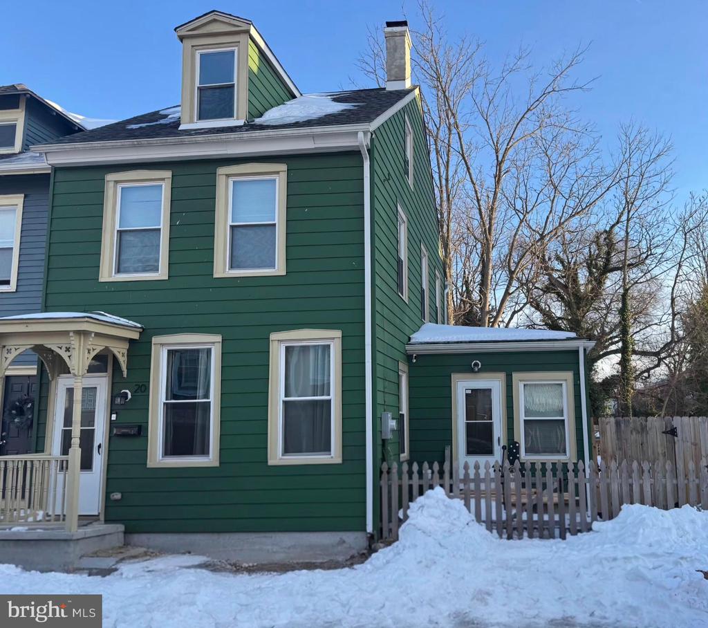 Step into timeless charm with modern comforts in this beautifully maintained 3-story Colonial, built in 1890 and ideally located just off the historic downtown and only one block from the Delaware River.This spacious home features a large living room and formal dining room, perfect for everyday living and entertaining. The updated eat-in kitchen offers crisp white cabinetry, granite countertops, stainless steel appliances, a center island, pantry, and opens to a generous deck—ideal for outdoor dining and relaxing.The main level also includes a convenient laundry room. Upstairs you’ll find 4–5 bedrooms with ceiling fans and recessed lighting, offering flexible space for guests, home office, or additional living needs. Two beautifully updated full bathrooms complement the home’s classic details, including chair rail and crown moldings.Contingent on sellers finding suitable housing.Additional highlights include 200-amp electrical service, newer gas heat and central air conditioning, replacement windows, a full basement for storage, and a fenced yard. All of this in the heart of Burlington, just minutes to shops, dining, and riverfront activities—this is historic living at its best.