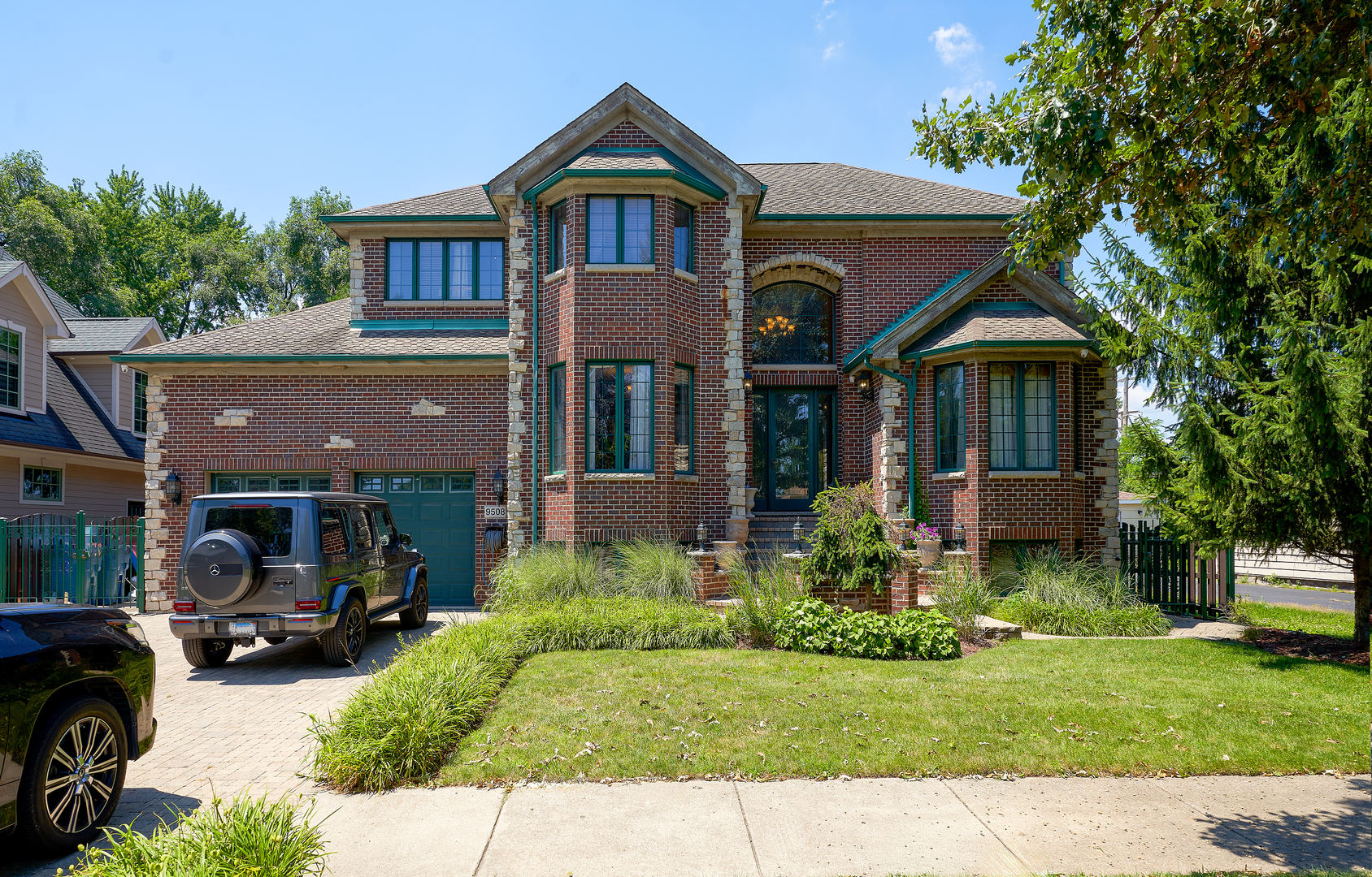 luxurious  Custom built brick 2-story home .BUILT IN 2002,  recessed lighting and wood burning fireplace. HEATED FLOORS , GRANITE COUNTER TOP,  gourmet kitchen w/custom cabinets,  . Office & den are on the main floor. MASTER BEDROOM WITH BALCONY ON SECOND FLOOR. BATHROOM ,WITH granite COUNTER TOPS, whirlpool tub, . Three more bedrooms and two baths are ON SECOND FLOOR . Hardwood floors throughout. Finished basement has 5th bedroom, Bath plus , Wet bar, Pool table area plus exercise room. . Attached 2 car garage  & heated floors. Brick driveway.  Beautiful back yard features paver patio, great landscaping , Sprinkler  system. DUAL ZONED HVAC. AND MUCH MORE. NOTHING TO DO JUST MOVE IN THIS LUXURIOUS HOME.