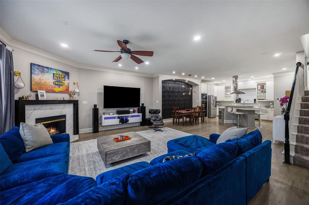 Rare 3,511 SF Dallas townhome with the space of a single-family home and the convenience of urban living. This 3-bedroom, 4.5-bath residence features soaring ceilings, abundant natural light, multiple living areas and an oversized primary suite with two walk-in closets. The ultimate entertainment level pairs a spacious media room and wet bar with direct access to a private rooftop terrace showcasing stunning Downtown Dallas skyline views. Highlights include three remodeled bathrooms, four newer HVAC systems, an attached garage and a distinctive fireman's pole connecting two levels. Minutes from Downtown, Deep Ellum, Lower Greenville and Knox-Henderson. Furnishings negotiable.
