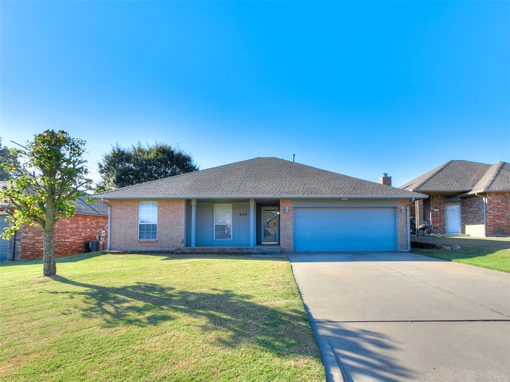 Home features 3 bedrooms and 2 bathrooms.  The primary bedroom offers a private bathroom with a double vanity and two closets. The open kitchen shares a spacious area with the dining room, where you'll find a pantry and built-in lazy Susan. The living room includes a fireplace and sliding door leading to the backyard. Two secondary bedrooms and a guest bathroom complete the layout, along with hallway storage closets.
Additional highlights include a two-car garage with sealed and finished concrete flooring, giving it a fresh, tidy feel. 
The home is located just one street over from an elementary school and down the road from a city park and splash pad. 
The location is convenient with quick access to highways, I-235, I-240, I-40, Tinker AFB, Oklahoma City, Norman, schools, shopping and dining. Call to schedule your showing today!