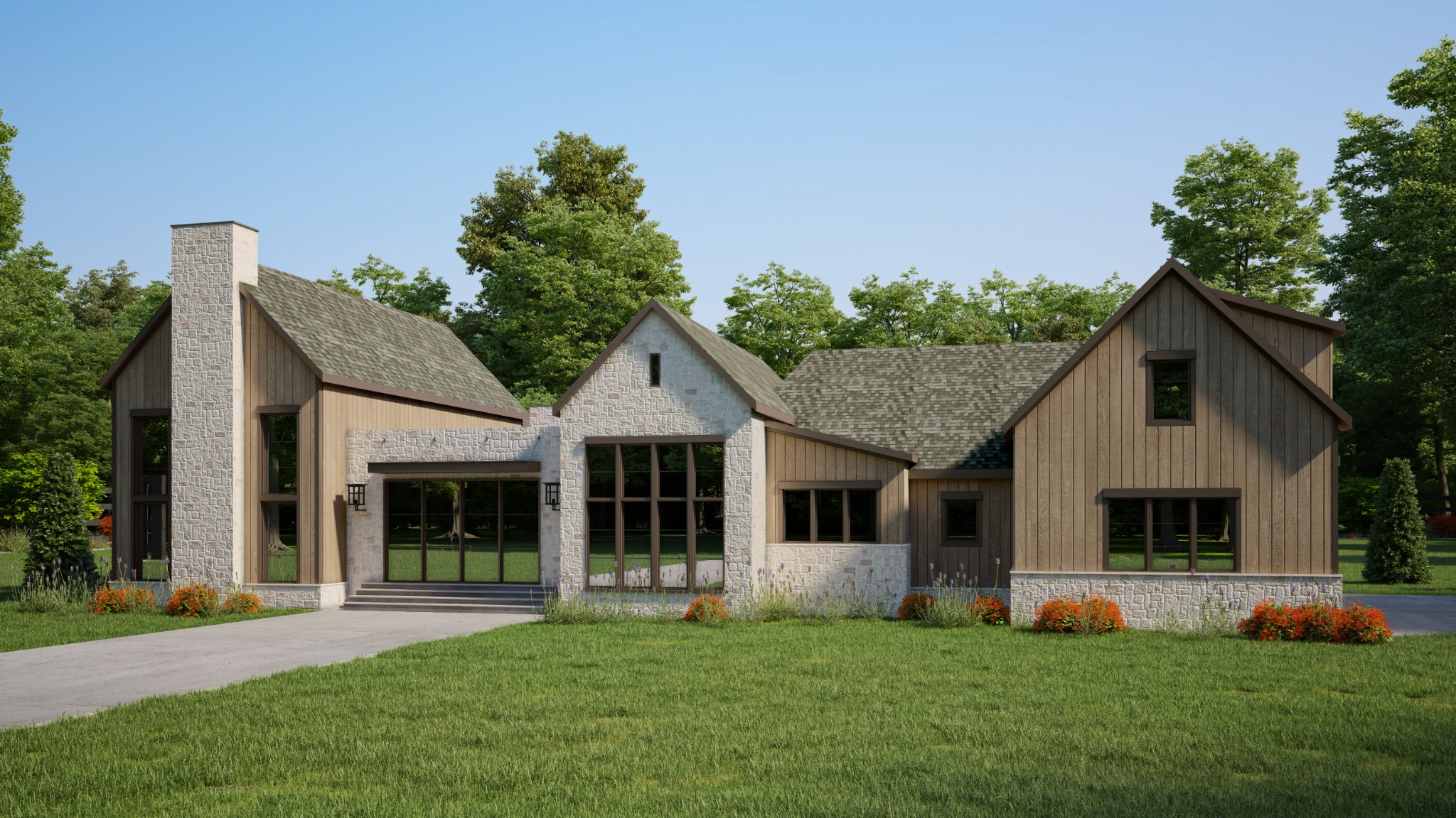Gracefully set on 5.70 private acres in the premier Arrington Woods community, this exceptional custom home by Cadre Homes offers a rare blend of timeless design and modern luxury. With 5 bedrooms, 5 full and 2 half baths, and over 6,200 square feet, every detail has been thoughtfully curated for elevated living. A striking exterior of stone, Hardie plank siding, and metal roof accents creates a lasting first impression, while expansive windows fill the home with natural light. Inside, wide-plank European white oak flooring, custom millwork, and designer finishes establish a refined yet welcoming atmosphere. The chef’s kitchen is a true centerpiece, featuring a 48” Wolf range, 60” paneled refrigerator/freezer, built-in microwave, coffee system, and paneled dishwasher. Custom inset cabinetry and quartz countertops provide both beauty and function, ideal for everyday living and entertaining. The main-level primary suite is a private retreat, complete with a spa-inspired bath offering a freestanding soaking tub, oversized tile shower with dual shower heads, heated floors, and custom walk-in closet systems. Additional living spaces include a spacious bonus room prewired for surround sound and flexible areas for gathering or relaxation. Outdoor living is equally impressive, with covered porches finished in tongue-and-groove wood ceilings overlooking the scenic acreage. The home also features a 3-car garage with EV charging capability, tankless water heater, smart home prewiring, and energy-efficient systems throughout. Professionally designed landscaping and irrigation enhance the natural beauty of the property. Estimated completion is July 1st, with the pool anticipated to be completed approximately four weeks thereafter. This is a rare opportunity to own a thoughtfully designed luxury estate in one of Arrington’s most sought-after communities.