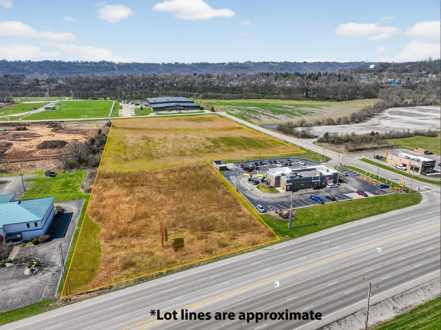 LOCATION, LOCATION!! Great opportunity for mixed use development with high visibility between the I275 interchange & Hollywood Casino in Greendale IN. Road frontage on US 50, Urban Way & Minger Drive. Lots of options & plenty of space! 9.255 acres ready for development. All city utilities, levy protected! Works for creating more than one usage - make your own development with restaurants, offices & entertainment venues! Hurry! NOTE: CURRENT ZONING IS UNCLEAR. SEVERAL ZONING TYPES MAY BE APPLICABLE TO DIFFERENT PARTS OF THE SITE. ANY POTENTIAL BUYER SHOULD TAKE PROPOSED DEVELOPMENT PLANS TO THE CITY OF GREENDALE TO DETERMINE IF THEY WOULD BE APPROPRIATE OR CAN COMPLY WITH THE CITY'S CURRENT ZONING REQUIREMENTS. Current zoning types potentially applicable based upon City documents are General Commercial, Highway Mixed Use & Industrial Flex. More than one zoning type applies per the most recent county zoning map. Billboard is owned by Rising Star Casino, site is leased.