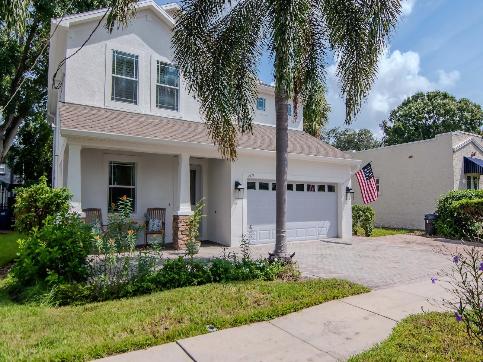 Under contract-accepting backup offers. This Palma Ceia Park gem has been meticulously maintained by the original owners.  This 5 bedroom/4 full bath home lives and feels so much bigger than the measured 2,676 square feet.  Located in a top-rated school district (Roosevelt/Coleman/Plant), this home features an open floor plan, 3 bedrooms up and 1 bedroom and a home office down.  The large kitchen boasts a large island with storage, 42” wood cabinetry with crown detail, gas cooktop, stainless steel appliances (including a newer refrigerator) and granite countertops.  The downstairs bedroom and adjacent full bath make for a perfect in-law suite or can serve as a second home office.  The primary suite features a generously sized bedroom, oversized walk-in closet, bathroom with double vanity and undermount sinks, garden soaking tub, large walk-in shower, and a separate WC.  There are 3 secondary bedrooms upstairs:  two share a Jack n’ Jill bathroom with 2 sinks; each has a double closet.  And the third bedroom has a walk-in closet and an en suite bathroom.  The laundry room is on the second level; there is a tub sink, and the washer and dryer convey.    The owners added a second screened porch with sliders that pocket back to create a very large, screened space.  The yard is completely fenced and there is plenty of green space.  Both porches and the driveway are brick pavered, and the driveway can accommodate up to 5 vehicles, depending on size.  Entire interior and exterior recently painted.  Plantation shutters throughout. Hardwood on first level and on stairs and new carpet in all bedrooms.  Tankless gas water heater.  Garage fridge conveys.  17.5-foot elevation; home has never flooded.  Security system with sensors on all exterior doors and windows.  Located in an exclusive 5G wireless coverage zone.  Unbeatable location!  Walking distance to Roosevelt, Plant HS, Bay to Bay shops,  and The Bayshore.  A short drive to downtown Tampa and Water Street, MacDill AFB, Selmon Expressway, all major roads and shopping.
