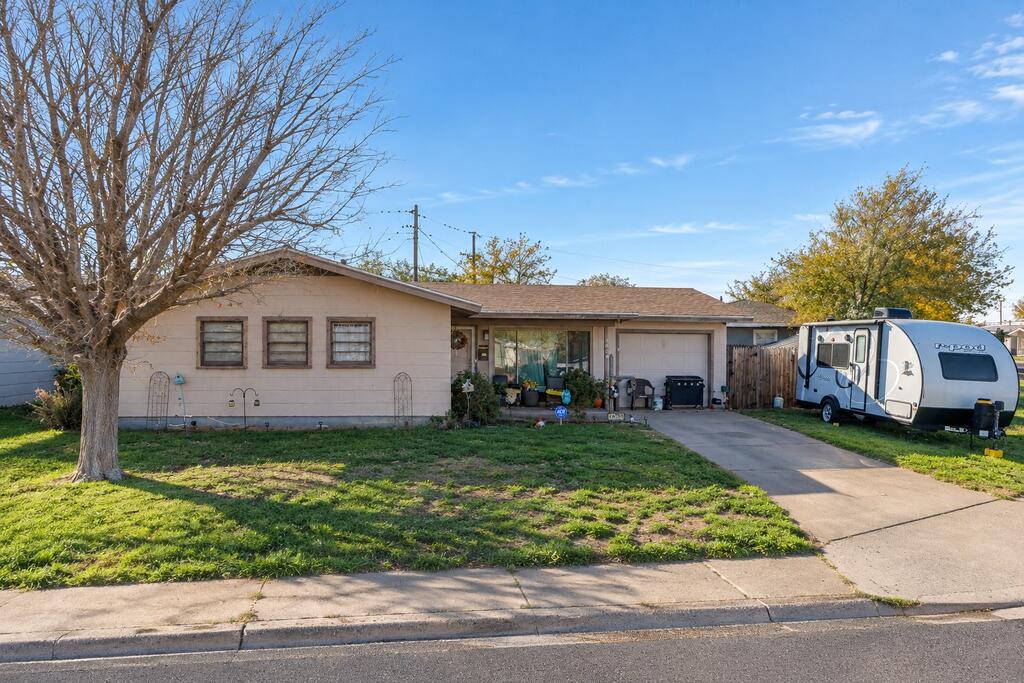 Single-story rehab on a 6,926 sq ft lot in Odessa, ready for its next owner to finish. The roof was replaced about six months ago, so the largest repair is already done. Central heat and A/C, a gas water heater, natural gas lines, and city water and sewer are in place. Outside there is an attached garage with an electronic opener, a fenced yard, and a patio. The work that's left is mostly interior and cosmetic. The home is about 1,400 square feet on one level, a simple layout that is easy to scope, easy to finish, and easy to sell or rent.
