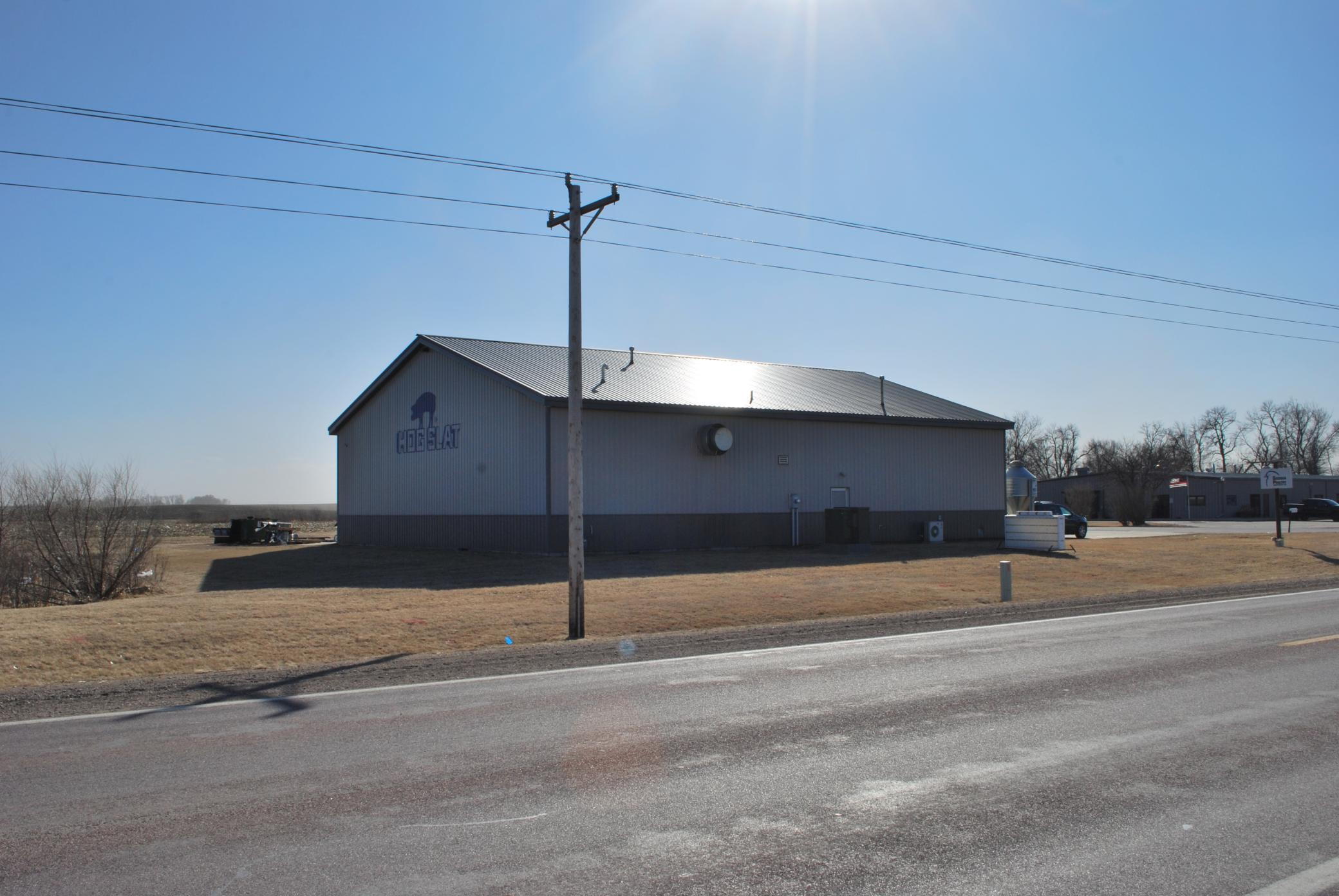 14 x 20 Overhead door.
Heat is tube gas heat.
16 ft. side walls