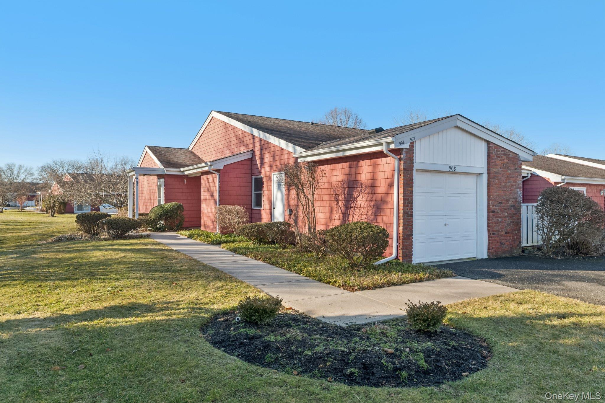 Rare End-Unit Ranch with Garage in the Desirable 55+ Community of Fairfield at St. James!This move-in-ready home offers comfortable and convenient living with a formal dining room and a spacious living room featuring sliders to the rear patio, where you can enjoy lush landscaped grounds, sunny southern exposure, and beautiful cherry trees!The updated kitchen features Silestone countertops, wood cabinetry, and a tile backsplash. Down the hallway, you’ll find a pantry/utility closet, updated full bathroom, and two generously sized bedrooms, including a primary en-suite, both with California Closet systems.The home is equipped with York central air conditioning and electric baseboard heating for year-round comfort. Additional updates include an updated electric panel, new carpeting, new vinyl flooring, a new dishwasher, and a new storm door.Residents enjoy outstanding amenities, including a clubhouse, indoor pool, two outdoor pools, fitness center, library, billiards, tennis, bocce, pickleball, and scenic walking trails.