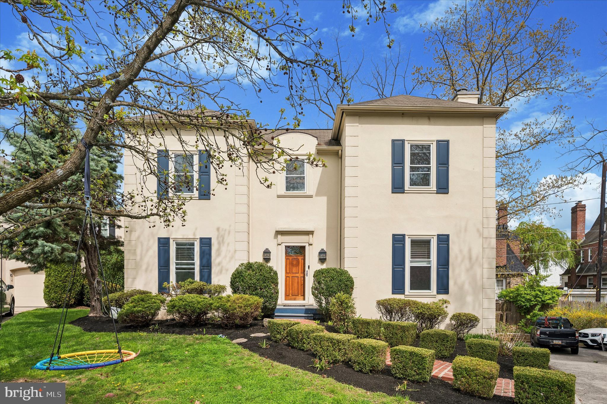 Opportunity awaits in Narberth Borough! This 4-bedroom, 2.5-bath home is located in the highly sought-after Hansen Court enclave on a quiet cul-de-sac. A beautifully landscaped front yard leads to a classic center hall colonial layout.Step into a sunny, welcoming foyer with a coat closet, which opens to a formal living room featuring recently refinished hardwood floors and a wood-burning fireplace. The updated eat-in kitchen offers an abundance of natural light and access through a new sliding door to a rear deck—perfect for entertaining.The main level also includes a conveniently located powder room and a versatile additional bedroom, ideal for a home office, den, family room, or formal dining room.Upstairs, you will find three generously sized bedrooms, two full bathrooms, and a laundry room, providing both comfort and functionality. The spacious primary suite features a walk-in closet, an updated bathroom and extra space that can be used as an office nook.The finished lower level offers flexible space for a gym, playroom, or living area, along with ample storage. The entire home has been freshly painted, and all hardwood floors have been recently refinished.Enjoy a fabulous, walkable location close to downtown Narberth, the train station, and local restaurants. Located in the award-winning Lower Merion School District, with choice zone for high school. Just a 20-minute drive to Center City Philadelphia, with easy access to Philadelphia International Airport and King of Prussia. Some photos are virtually staged . PRICED TO SELL!