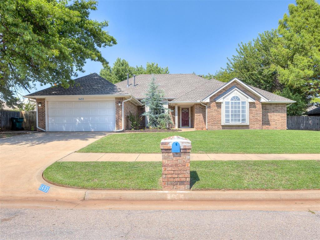 Beautiful curb appeal on this lovely family home! Brand new paint and flooring throughout! (September 2025!) and brand new roof (2025!) Charming entrance greets you as you go into the spacious living room with cozy fireplace and built-in book shelves. Cute eat-in dining area next to kitchen PLUS formal dining area on other side of kitchen PLUS 2nd living area/study/flex room/play area; however you choose to use this versatile space! Pretty french doors take you out to covered patio perfect for those crisp fall evenings.   So many nice updates within the last two years including light fixtures, remodeled master bath with soaker tub and vanity and remodeled hall bathroom with tub and vanity. hot water heater plus ceiling fans throughout! Lots of storage in this home with large walk-in closet in master, big pantry and decked attic perfect for extra storage. Stainless steel appliances with washer, dryer and refrigerator staying with acceptable offer. Oversized laundry room has sink and lots of cabinets! Such a convenient neighborhood close to shopping, restaurants and major highways!
