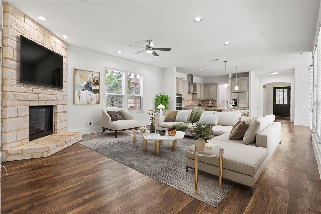 Welcome to this beautifully upgraded home by CastleRock in the highly acclaimed Viridian community—where lifestyle meets luxury! This expansive 4-bedroom, 4-bathroom floor plan features two full primary suites on the main level, each with private ensuites—perfect for multigenerational living or hosting guests. A dedicated study with French doors, elegant formal dining room, and an upstairs media room complete with two additional bedrooms (each with private baths) create a spacious and versatile layout ideal for any lifestyle.

The open-concept living area is light, bright, and built for entertaining, showcasing premium builder upgrades throughout. Step outside your front door to Commons Park, placing you in one of the most desirable locations within the community.

Viridian offers an unmatched resort-style lifestyle with access to lakes, a private sailing center, beach, marina, sand volleyball, pickleball and tennis courts, multiple pools, scenic trails, and a vibrant community calendar. Zoned to HEB ISD, residents enjoy walkability to Viridian Elementary and Children’s Lighthouse daycare, both within the neighborhood.

Located just minutes from DFW Airport, AT&T Stadium, Globe Life Field, premier shopping, dining, and entertainment—this is a must-see home in one of DFW’s most sought-after master-planned communities!