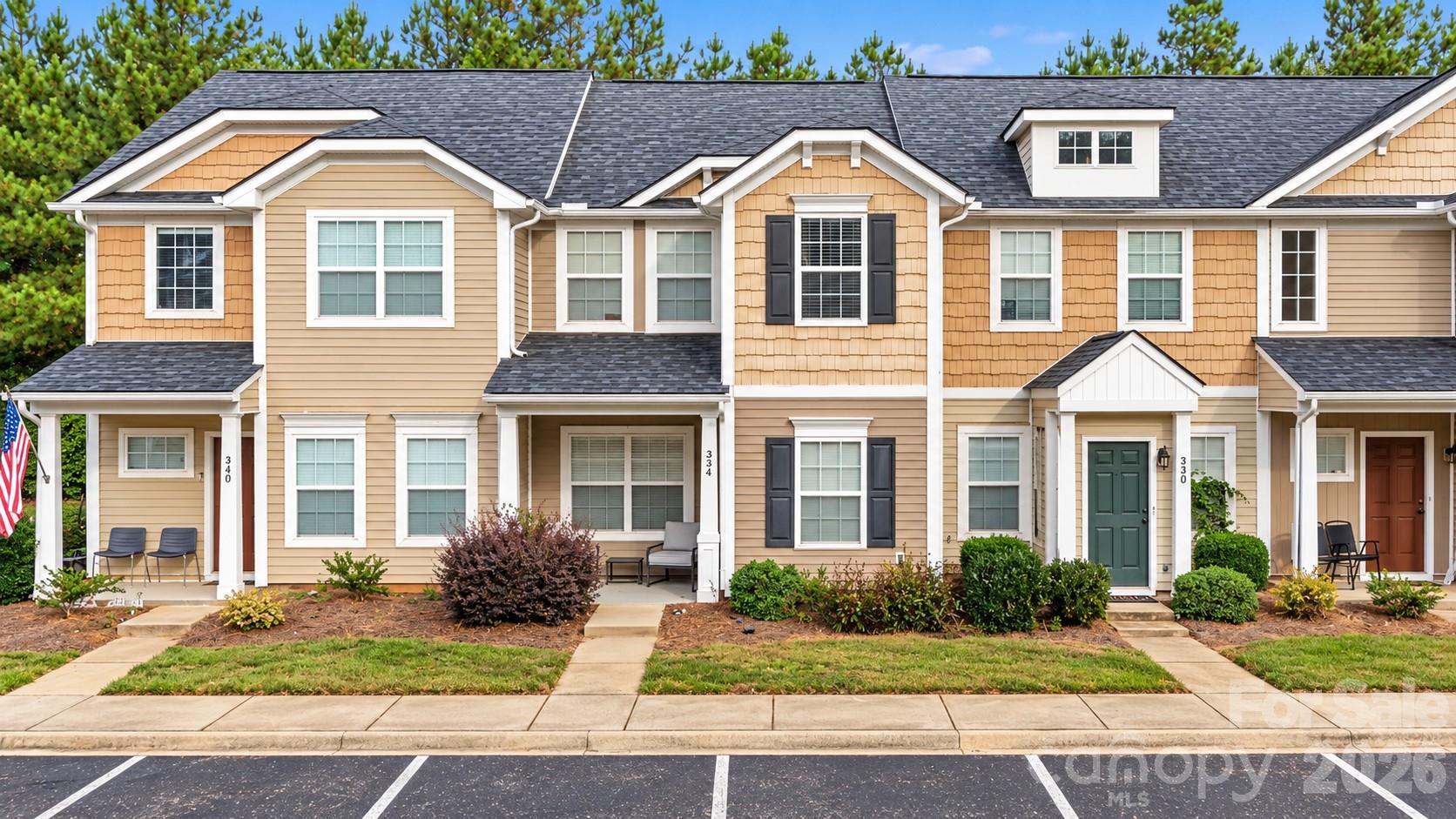 Discover spacious comfort and effortless living in Rock Hill’s Constitution Park. Two generously sized primary bedroom suites are located upstairs, each offering a private full bath and walk-in closet for a personal retreat. On the main level, enjoy an open layout that provides inviting spaces to gather and entertain, complemented by a powder room for guests. Enjoy your own private front patio, an inviting spot for morning coffee, decorating or unwinding at the end of the day. Upstairs laundry keeps daily routines convenient, while HOA-covered exterior maintenance and community grounds allow more time to enjoy the lifestyle you love. Conveniently located near shopping and dining, this townhome offers the space you want with the ease you deserve. Schedule your private tour today and begin your next chapter!
