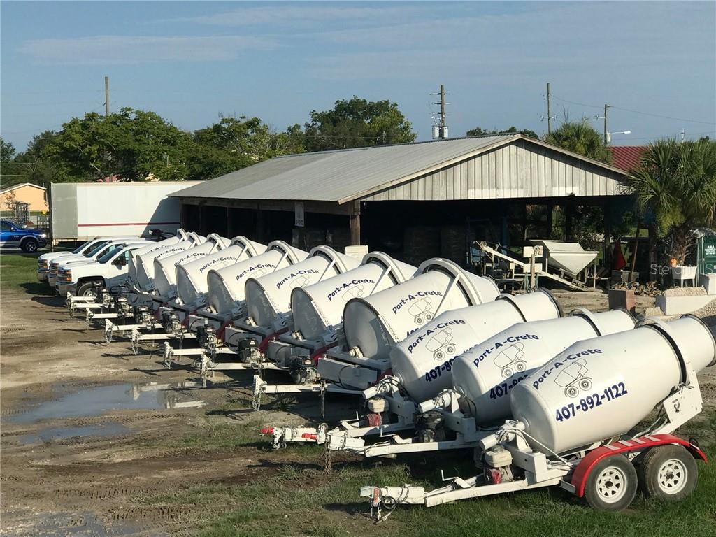 Concrete Business. Port-A-Concrete, steal of a lifetime. Established niche business for Central Florida! Batch Stations currently in Saint Cloud and Kissimmee, Florida. Business is on fire! Price includes four batch plants, seventeen  3 yard mixers, and one Kubota loader. All 2019 & 2020 equipment.