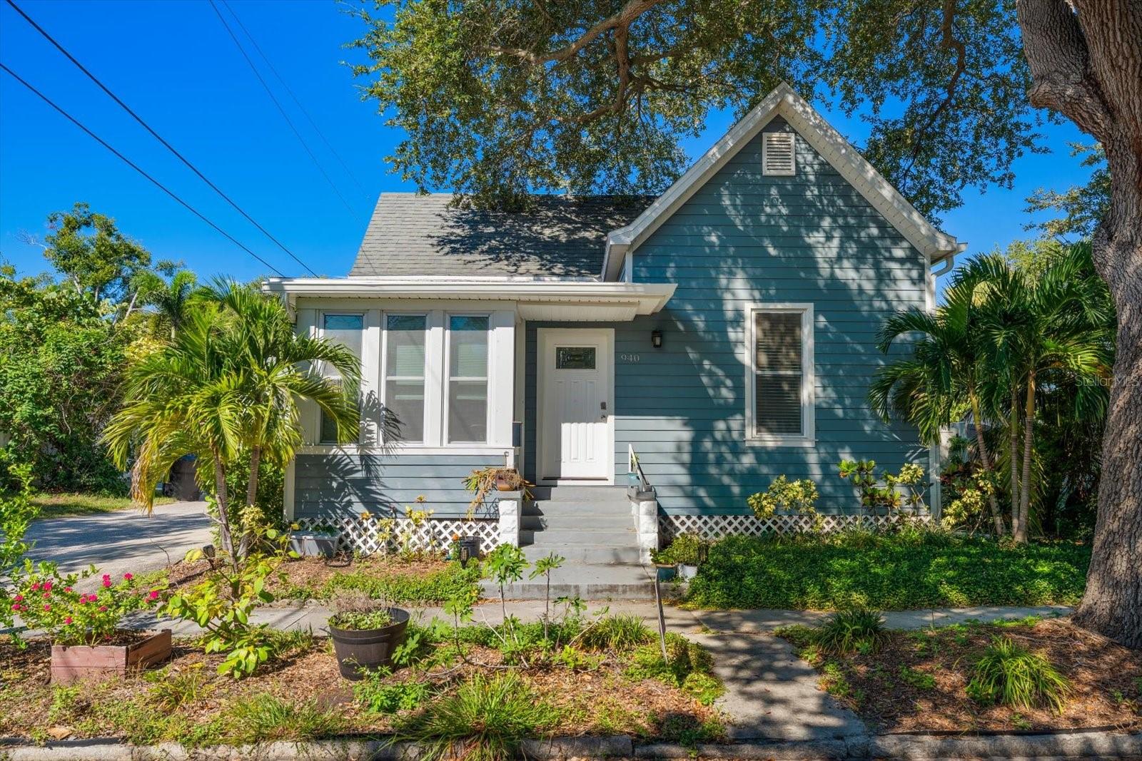 Located in the heart of Historic Old Northeast, one of St. Petersburg’s most sought-after neighborhoods, this beautifully updated bungalow offers the character and charm of a classic St. Pete home with the added versatility of a detached two-story guest apartment. The main residence features 3 bedrooms and 1.5 baths, with original hardwood floors, high ceilings and a gas fireplace preserving the warmth and architectural character of the home while thoughtful updates provide the comforts of modern living. An inviting living area flows into a spacious dining room and efficient kitchen, while recently updated windows, a tankless water heater and ample storage add everyday convenience.Just beyond the main house, the detached two-story apartment creates an exceptional second living space with its own kitchen and living area downstairs and a private bedroom and full bath upstairs. Ideal for visiting family and friends or significant potential rental income.  And the setting is what truly distinguishes this home. Historic Old Northeast is known for its tree-lined streets, brick roads, distinctive architecture and remarkable proximity to St. Petersburg’s waterfront and downtown. From 940 Locust, the waterfront parks and trails along Tampa Bay are just blocks away, while Beach Drive, the Vinoy, St. Pete Pier and the heart of Downtown St. Petersburg are all close at hand. Spend mornings walking or biking along the waterfront, afternoons exploring museums, galleries and local shops, and evenings enjoying the restaurants, cafés and entertainment that have made Downtown St. Pete one of Florida’s most vibrant urban destinations.940 Locust Dr. NE offers something increasingly difficult to duplicate: the charm and sense of place of an established historic neighborhood, a versatile main house and guest apartment, and the ability to enjoy the very best of St. Petersburg just beyond your front door.