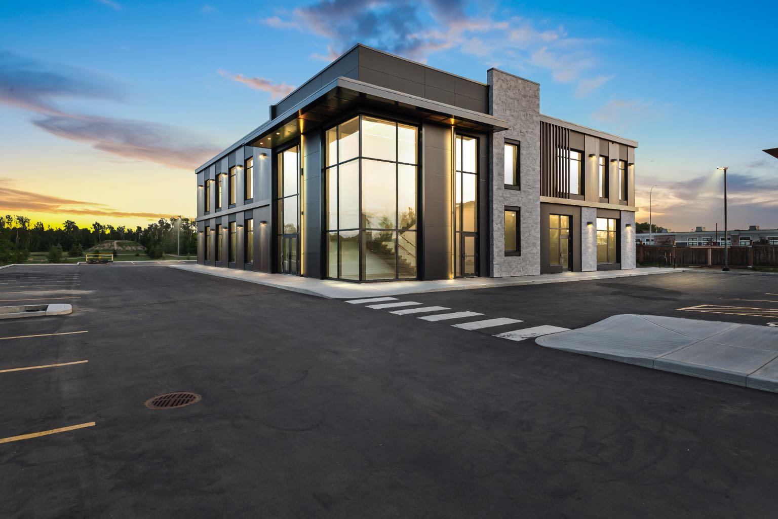 NEW CONSTRUCTION---“AAA MEDICAL COMPLEX” WITH LONGER TERM TENANTS IN PLACE.  The HoffosMenzies Group is proud to offer for sale this generational investment opportunity.  Building construction was completed in 2025 with tenant’s interior improvements to be completed in 2026.  Once completed the property will be a state of the art medical facility with high-end exterior & interior finishing’s offering huge long term value to the tenant as well as the Owner.  13,933 SQ.FT. over the two floors with 11,255 SQ.FT(RSF) of incoming producing space.  Floor to ceiling windows, beautiful elevations, stone accents, high end façade, stunning feature entryway & modern architecture provide a Landmark building that will bring value to you portfolio for years to come.  Main floor offers a 20yr. lease term on 5434 SQ.FT.  Upper floor offers a 10yr. lease term on 5821 SQ.FT. and is conveniently serviced via Otis elevator as well as stair well.  Both leases offer strong escalations during the term.  One Acre lot is fully irrigated & landscaped, paved parking with 45 parking stalls(1per/250sq.ft. of lease space) strategically located in Stone Ridge which is one of Grande Prairie’s fastest growing professional, medical & commercial areas.  Investment opportunities with the combination of a new construction building plus this level of covenant strength are very rare.  See listing supplements for additional documentation, contact a Commercial Realtor to arrange a private property tour.