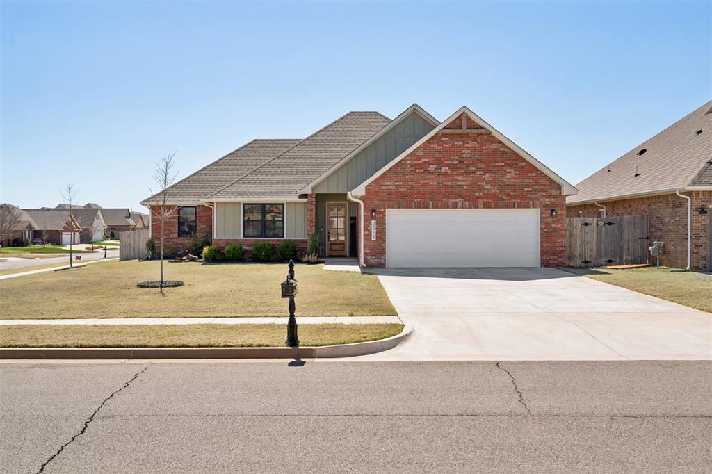 **Priced Below Market Value! Owner VERY motivated to sell** Located in the sought-after St. James Addition, where upscale living meets exceptional community amenities including a clubhouse, resort-style pool, & gym. Inside, soaring 10-foot ceilings extend throughout the entire home, creating an open, airy feel. Lovely inlays & abundant canned lighting lead into light-filled living spaces enhanced by large bay windows overlooking the backyard. The kitchen is designed with granite countertops, a spacious island featuring a wash basin sink, under-counter lighting, and a large tile backsplash. Whirlpool gas stove, microwave, and dishwasher—offer both style and performance. Tile flooring, elegant pendant lighting, & a chandelier over the dining area complete this sophisticated space. The primary suite features a generously sized bedroom with 2-inch wood blinds, & plush carpeting. The primary bath includes a dual vanity sink, separate shower, large garden tub, & private toilet space. Additional highlights include a mudroom entry from the garage, a dedicated laundry room with cabinetry, granite countertop, & tile flooring. Thoughtful lighting is found throughout, enhancing both functionality & ambiance. Step outside to enjoy a large covered back patio with beautiful wood ceiling accents—perfect for entertaining or relaxing. A gas line is already in place for a grill or hot tub. Blending elevated finishes with everyday comfort, & enhanced by the exclusive amenities of St. James Addition, this home offers a lifestyle of elegance, convenience, & community. Minutes from university campus, entertainment, & shopping districts.