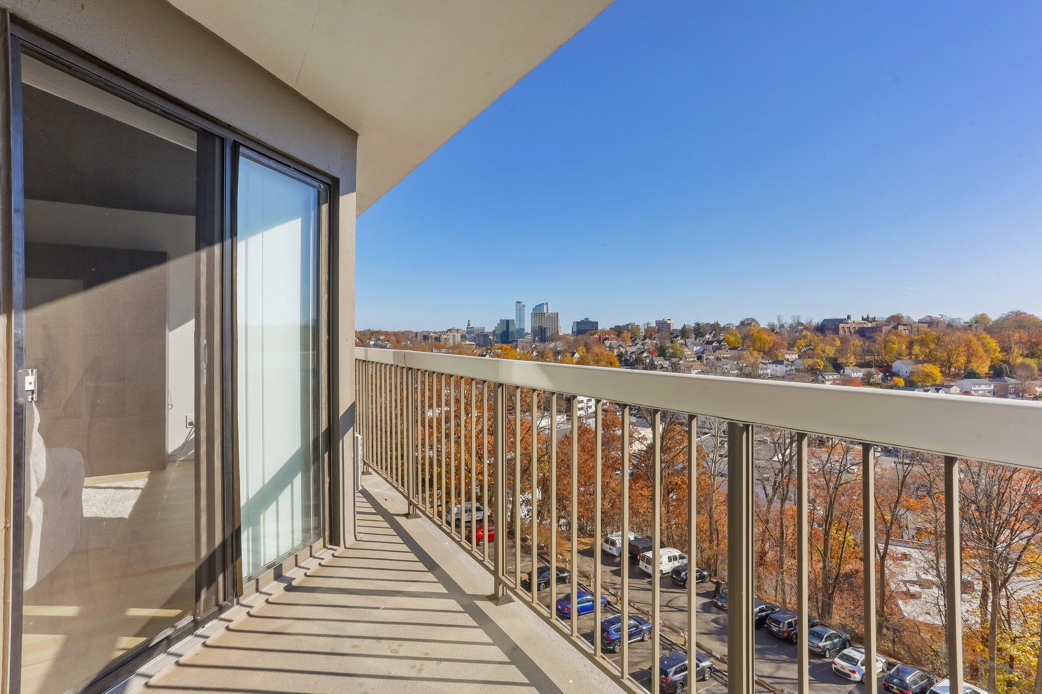 Discover elevated living in this beautifully renovated 7th floor, 1 bed, 1 bath apartment, where modern luxury meets serene comfort. Your stunning new kitchen with stainless steel appliances, oak cabinets beautifully complement the chic brick backsplash and quartz counters, creating an inviting space for culinary creativity. 
Large open-concept living area flows effortlessly, offering ample space for relaxation or entertaining guests. A wall of windows and sgd to the terrace bathe the living space in natural light. The large bedroom offers generous closets; a large walk-in closet and a second closet. Updated bathroom provides a perfect escape with modern finishes and a spa-like atmosphere. This home is a perfect sanctuary for those seeking both style and tranquility. 
The complex offers assigned parking, fab Olympic-sized pool, kiddy pool, playground, 24-hr fitness center, sauna, clubhouse with kitchen. Management and super on-site. Gate House with 24hr staffed security. Come be impressed!
