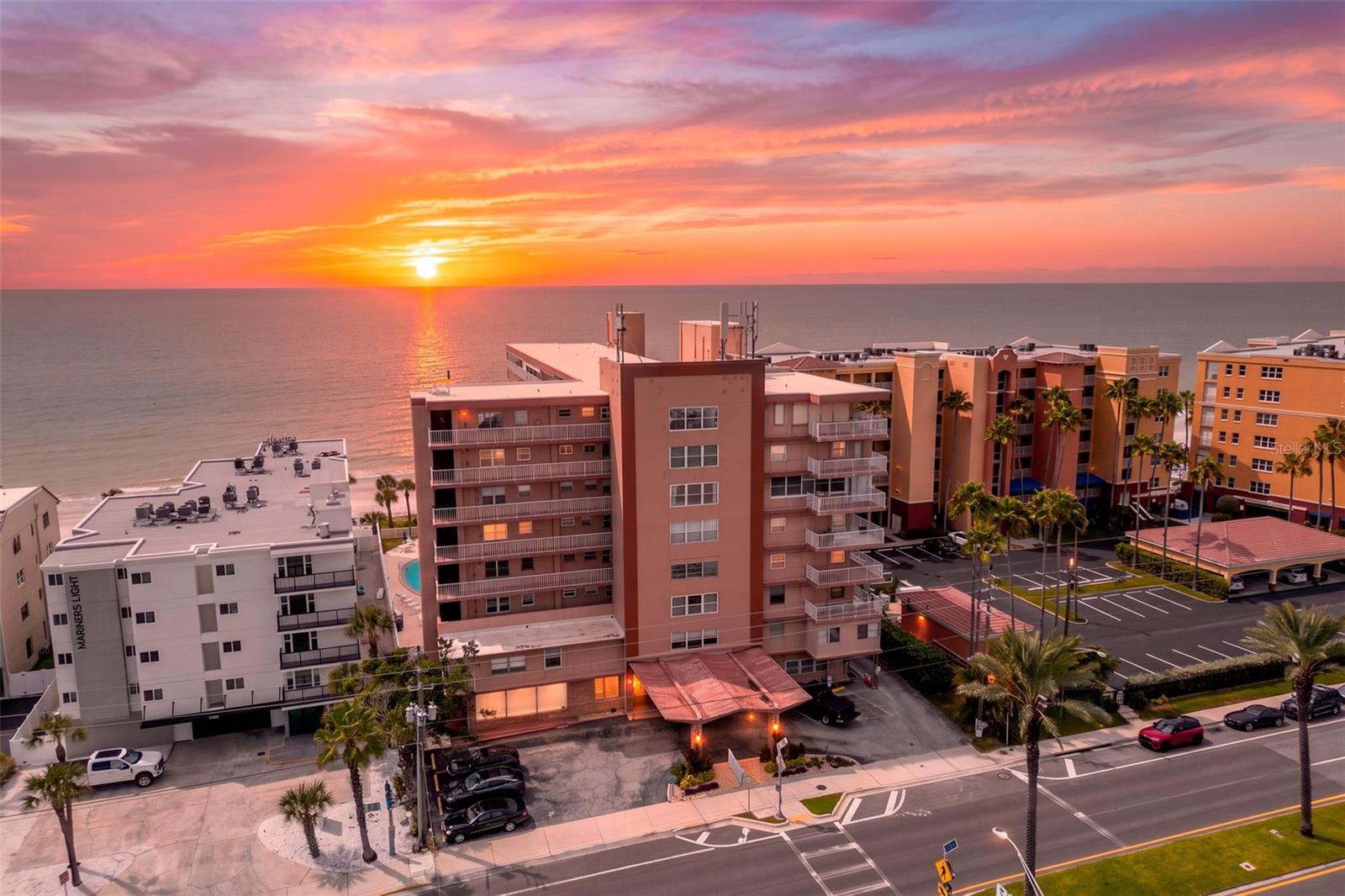Fantastic Gulf Front Value!  Rarely available Redington Reef BEACHFRONT 1 bedroom gulf front condo with beautiful gulf views located on the white sandy shores of Reddington Beach.  This condo features 1 bedroom,  1 bath, and a large enclosed Florida Room with beautiful pool and beach views.  The condo is in original condition and is awaiting a new owner to give the home new life.  The building offers several amenities including: a storage closet, community laundry, secured keyed lobby access, a  BEACHFRONT POOL.. All of this is just a short walk to local restaurants, shops, and everything Redington Beach has to offer. Don't miss this fantastic opportunity to snap up a beachfront retreat at an incredible price.