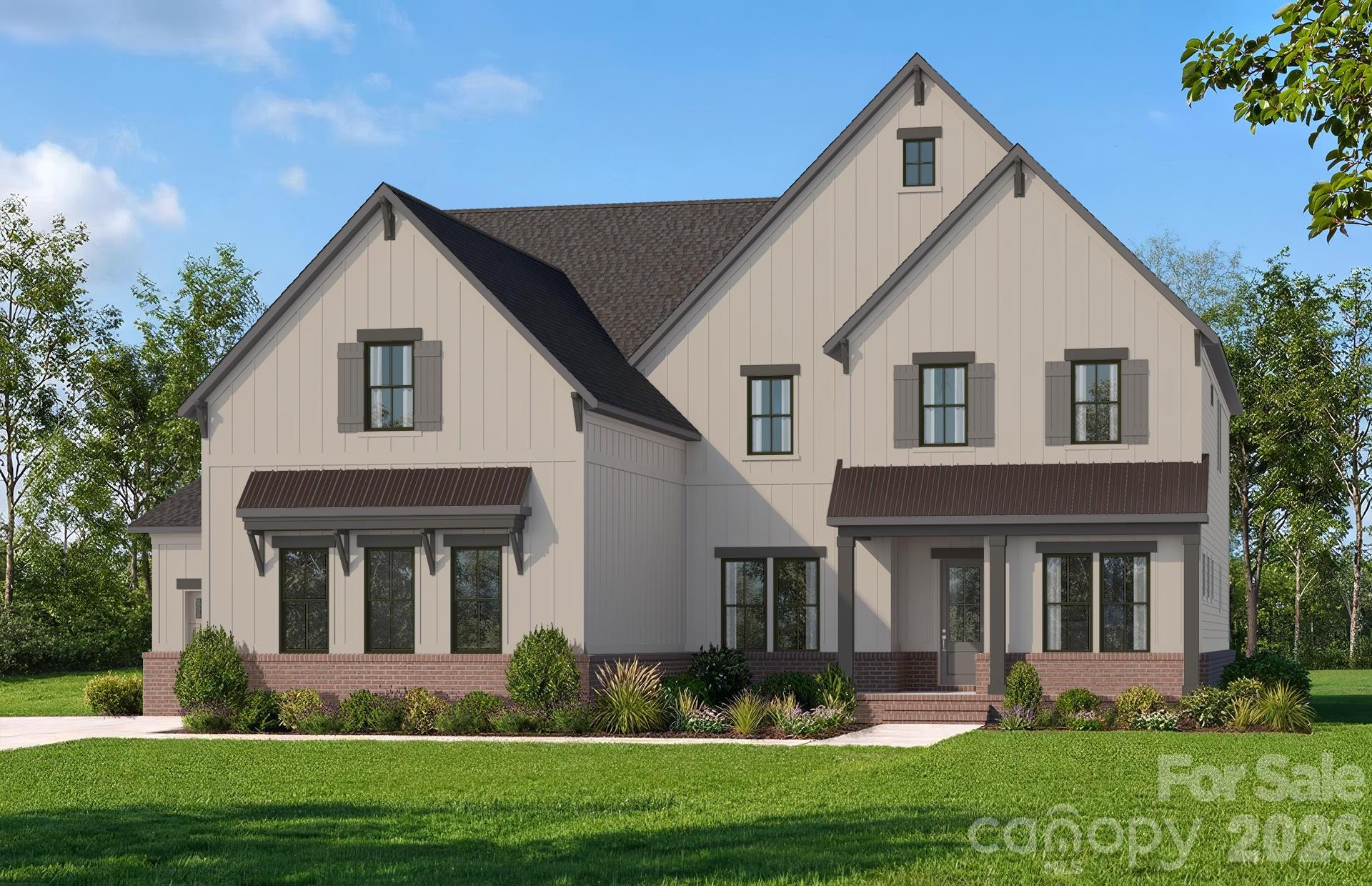 Welcome Home to exquisite McCoy Farm, Wesley Chapel's newest luxury home community offering 43 large private homesites and 4 incredible floor plans.  This breathtaking Sutton features the Owner's Bedroom on the second level with a spa-like Owner's Bath and Owner's Grand Closet.  For guests, the home offers a Guest Suite on the main level with a attached bath and walk in closet.  The spacious Gathering Room is open to the Cafe and Gourmet Kitchen boastin high end applicance, huge island to host all of your social events at home, and a Sunroom for added space.  This home features a large Den/Office on the main level for ease of working from home.  The large screened rear porch in the rear is perfect to enjoy treelined views of your private backyard retreat.  Upstairs features three additional secondary bedrooms, 2 additional full baths, and a Game Room for game night.  Visit us at our beautifully curated new Model Home in McCoy Farm to learn more about this and other breathtaking homes in the tranquil McCoy Farm community. HOA fees include High-Speed Internet/Cable and private trash collection.