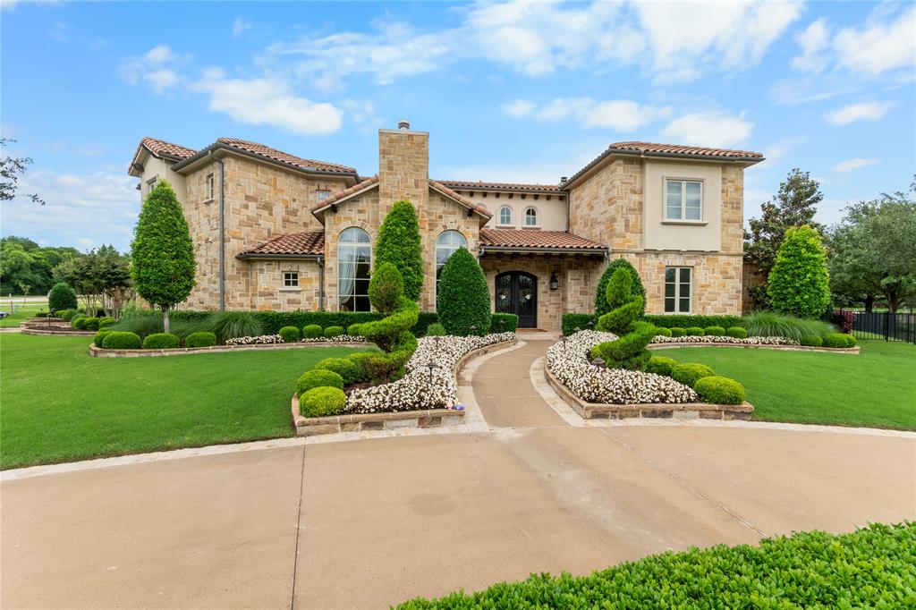Situated on an acre in the prestigious community of Tranquility Farms and zoned to highly acclaimed Lovejoy ISD, this exceptional luxury estate offers a perfect blend of elegance, comfort, and functionality. The home welcomes you with grand architectural details, soaring ceilings, and expansive living spaces filled with natural light. Designed for both everyday living and entertaining, the open-concept layout flows effortlessly between the main living areas and a gourmet kitchen equipped with high-end appliances, double dishwasher, custom cabinetry, generous counter space, and an oversized island ideal for gathering. The private primary suite serves as a serene retreat with a spa-inspired bathroom and spacious walk-in closet, while additional bedrooms provide comfortable accommodations for family and guests along with two laundry rooms(one downstairs and one upstairs). Multiple living and entertaining areas throughout the home offer flexibility for work, relaxation, and hosting. Outdoors, the expansive property provides an amazing pool-spa oasis, full outdoor kitchen, a living space with a fireplace, beautiful green space and room to enjoy peaceful surroundings with plenty of privacy. Combining refined craftsmanship, thoughtful design, and a prime location close to shopping, dining, and major commuter routes, this home offers an elevated lifestyle in one of Fairview’s most desirable communities.
