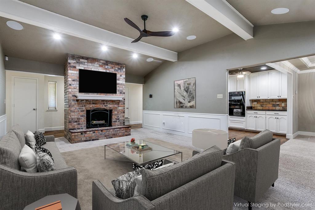 Welcome to 219 Indian Creek Dr in beautiful Trophy Club, TX! This charming 3-bedroom, 2-bath home combines comfort, style, and plenty of room to entertain. Each bedroom is generously sized, offering space and versatility rarely found today. The kitchen features a rare skylight that fills the space with natural light, complemented by updated lighting throughout the home. The luxurious primary suite includes three closets and a spa-inspired bath with a soaking tub and separate shower.Step outside to your backyard retreat — complete with a built-in gas grill, outdoor fridge, bar area, and mounted TV setup under a spacious covered patio. Perfect for hosting friends and family! The long driveway easily accommodates up to five additional cars beyond the two-car garage. Located in a quiet neighborhood and zoned for the highly sought-after Byron Nelson High School, this home truly has it all — space, upgrades, and the perfect setting for indoor-outdoor living.*Information deemed reliable but not guaranteed*