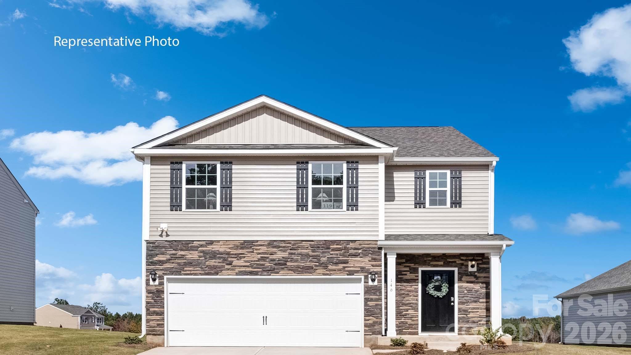 Come see 3357 Colorado Blue Court in Gastonia, North Carolina.The Robie is one of our two-story plans featured at Brandon Creek  in Gastonia, North Carolina. This home offers a guest bedroom on the main floor, five bedrooms, three bathrooms, and a two-car garage.Upon entering, you’ll be greeted by a foyer inviting you to the center of the home. At its heart, you’ll find a spacious family room and dining room that blend with the kitchen, creating an airy feel. The chef’s kitchen has modern appliances, ample cabinet space, a walk-in pantry, and a breakfast bar, perfect for cooking and casual dining. Adjacent to the kitchen is a bedroom, providing privacy and comfort.The home features a primary suite with a walk-in closet and an en suite bathroom featuring a shower with dual vanities. The additional three bathrooms are spacious and have access to a secondary bathroom. The loft offers a flexible media room, playroom, or home gym space. The laundry room completes the second floor.With its thoughtful design, spacious layout, and modern conveniences, the Robie is the perfect place for you.Take advantage of this opportunity to make the Robie yours at Brandon Creek.Fully sodded yard. BRAND NEW HOME WITH COMPLETE BUILDERS WARRANTY