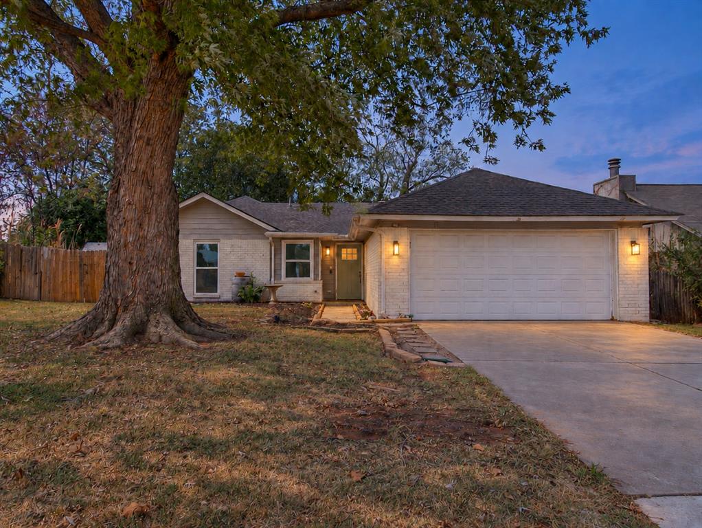 Style, space, and a backyard that delivers! This updated Edmond ranch in Chisholm Lake features a new HVAC system, furnace (2026), and windows (2026), plus character-filled finishes throughout. The sage-green front door opens to wood-look flooring across the main living areas. The living room features an elevated cathedral ceiling with a wood beam, a whitewashed brick fireplace with an updated mantel, and a bold botanical accent wall. The kitchen offers granite counters, matte-black hardware, and stainless appliances, and the dining area sits under a modern pendant light. Off the living room, a flex room with French doors to the backyard works as an office or mudroom. The primary suite has a walk-in closet with built-in shelving behind a barn-style door and an updated bath with a tiled walk-in shower. The hall bath is also updated, with a new vanity and fixtures. Out back, a pergola-covered patio overlooks a large fenced yard with mature shade trees and two storage sheds. 2-car garage, Edmond schools. Schedule your showing today!