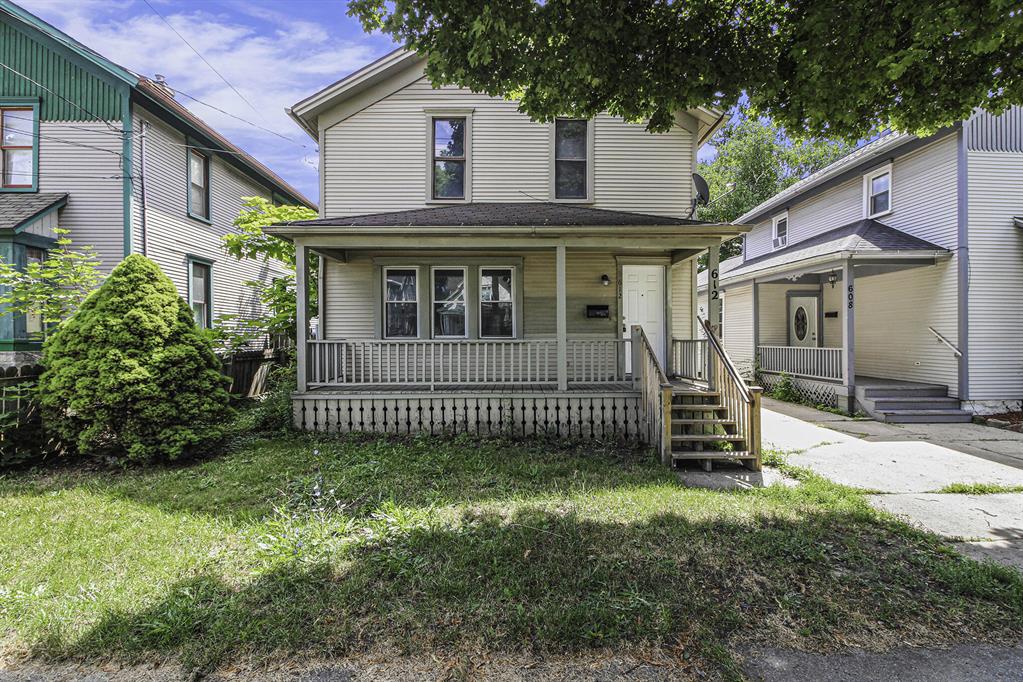 Turnkey investment property with rental income! This updated home currently has a tenant in place paying $1,400 per month, with a lease secured through November 15, 2026, offering investors cash flow from day one. Ideally located close to LCC, Quality Dairy, nearby parks, and the Grand River, the property benefits from strong rental demand due to its central location and proximity to local amenities. The home features a traditional floor plan with a bright living room and a spacious dining area, creating an inviting layout that appeals to occupants. An updated kitchen includes durable vinyl flooring and abundant cabinet storage, making it both practical and attractive. Upstairs you'll find all bedrooms, each with neutral paint, comfortable carpeting, and sizable closets, providing functional and appealing living spaces. The basement offers storage potential, while outdoor features include a covered front porch and fenced backyard, adding value and appeal. Don't wait - Inquire today!