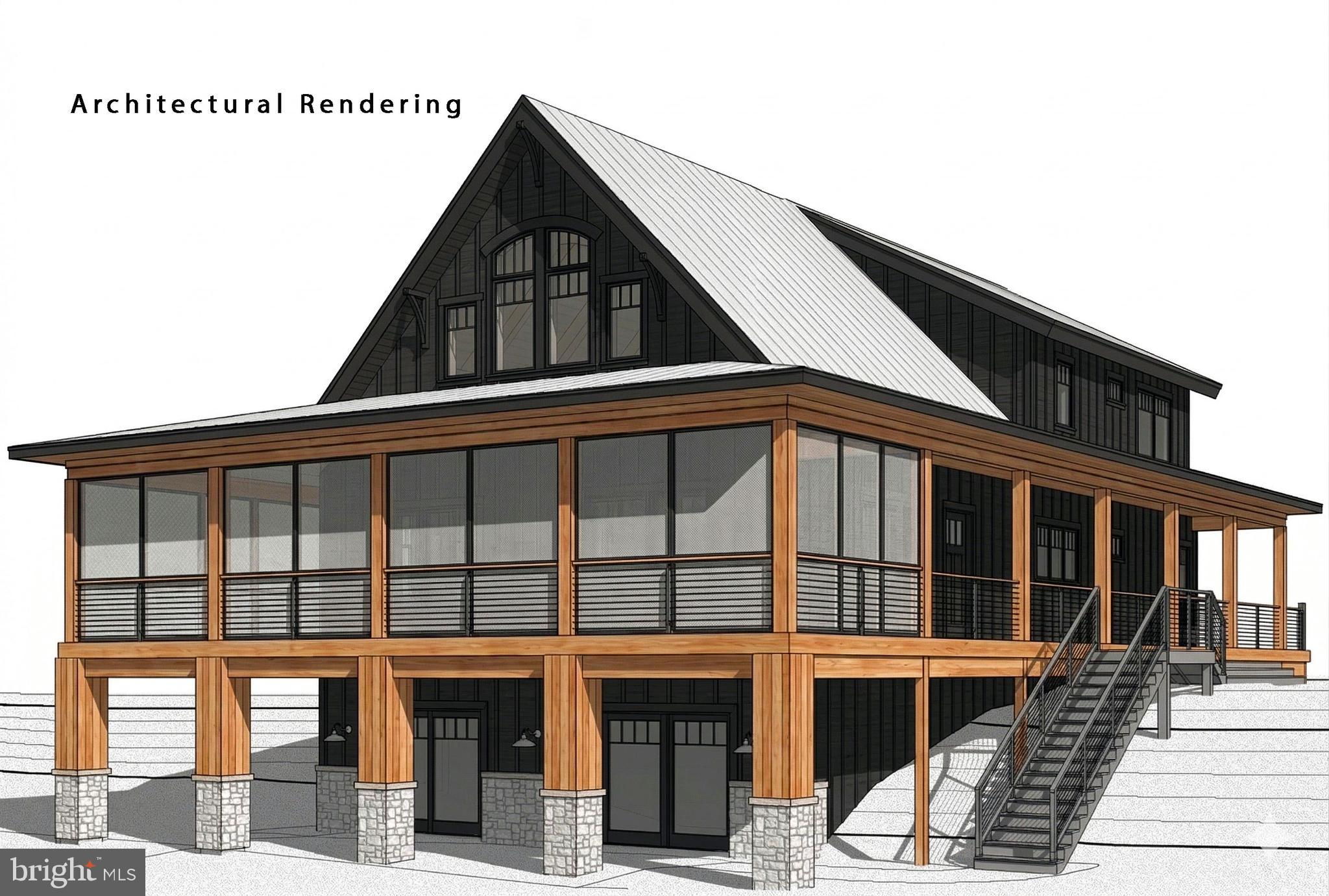 New Construction!!  Chalet-style Lakefront home scheduled for completion June 2026,  featuring 5 bedrooms, 4.5 baths including three private suites. Gentle sloping lakefront lot with private dock permit. Three-level open floor plan designed for comfortable lakefront living and entertaining. Professionally selected interior finishes throughout. Screened lakefront deck area with large doors opening to the main living area, providing excellent indoor and outdoor living space. Two stacked stone gas fireplaces add warmth and character. Ideal Deep Creek Lake retreat with thoughtful design and quality craftsmanship.