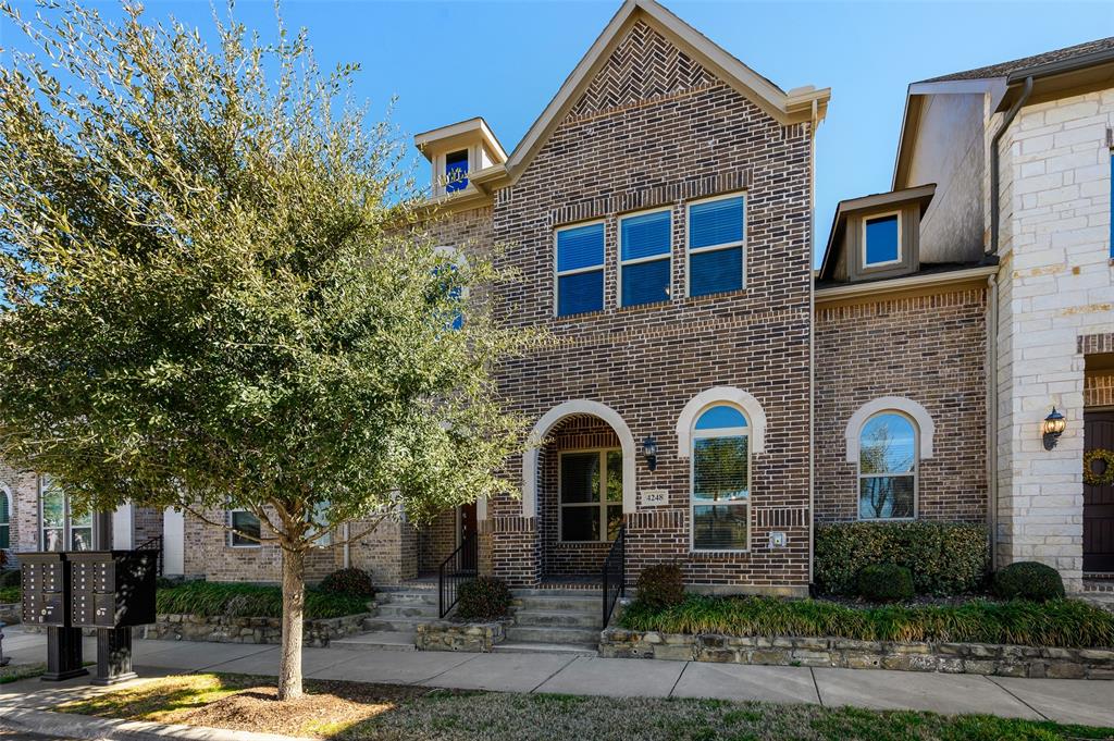This stunning townhome in the heart of Riverwalk, Flower Mound! Enjoy charming tree-lined streets, scenic walking paths. The open-concept kitchen with bar seating flows into the dining and living areas, perfect for entertaining. A flex room and half bath offer options for a home office, gym, or playroom. Upstairs features a spacious primary suite with walk-in closet, plus two additional bedrooms with a Jack-and-Jill bath. Zoned to top rated Flower Mound schools, close to DFW Airport, and 30 minutes from Dallas or Fort Worth. HOA covers exterior and yard maintenance. This Riverwalk townhome is just across from the canal, jogging paths, top restaurants & the Flower Mound farmer's market. A lock-and leave gem in highly sought community! Open house Saturday, February 7th 1-3pm. Photos up Friday afternoon.