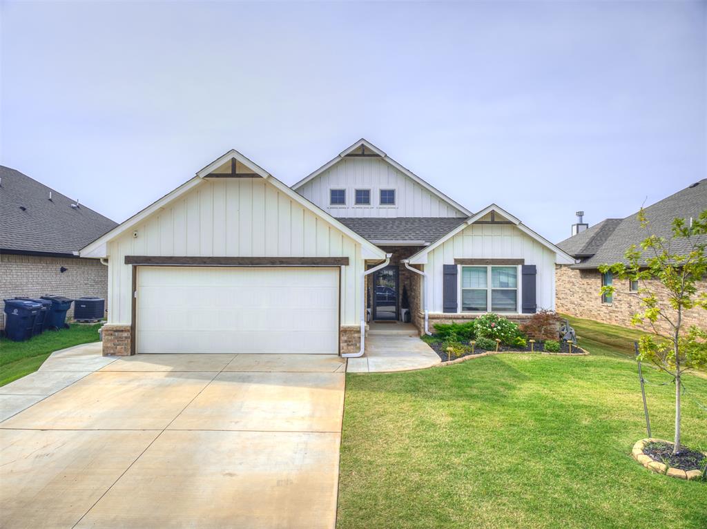 Welcome to this beautifully upgraded 4-bedroom, 2-bathroom home in the Ironstone neighborhood within the highly rated Edmond school district! From the moment you step inside, you’ll notice the thoughtful details and stylish upgrades that make this home stand out. The open-concept living area features custom wall details, floating shelves, and abundant natural light. The kitchen and dining spaces flow seamlessly, highlighted by upgraded light fixtures and added sconces that elevate the design. The spacious primary suite offers a walk-in shower, a walk in closet, double vanities and direct access to the laundry room. Don’t miss the fireplace in the screened-in back patio. This home also has a storm shelter and a 2-car attached garage. The Ironstone neighborhood is thriving with amenities, including a park, basketball court, and exciting new developments coming soon around it. This home truly combines modern upgrades with community charm, making it the perfect place to call home. Don’t miss your chance to see this home!
