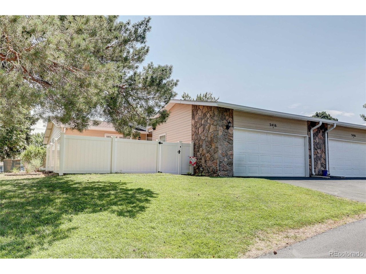 Completely remodeled one-level attached patio home on the 16th fairway green at Heather Ridge Golf Course. Almost everything is new: furnace, AC, kitchen, bathrooms, flooring-doors-closet organizers, paint, carpet, flooring and more!  Owner purchased in 2022 and invested $73,000 updating and remodeling the home to live in forever.  Champion windows and sliders installed in 2002 with service warranty.  Kitchen totally replaced in 2024 with quartz counters, all new cabinets-sink-appliances-lighting.  Kitchen cabinets have one lazy Susan and one corner storage doors, a full pantry, and a kitchen eating space.  New gas fireplace insert with remote controls.  New 3/4 inch pre-finished oak floor in LR, DR, kitchen, and hallways to bedrooms.  All new 6-panel doors and trim, lights and outlets, remodeled bathrooms, and Hunter ceiling fans.  Large front fenced courtyard with brick surface and planting beds.  Oversized garage with ample storage spaces, newer garage door opener, and western exposure for fast snow melt. Located along the Heather Ridge Golf Course at its 16th green, enjoy the open space and vista that is so well maintained by the Heather Ridge Metro District.  Nearby Cherry Creek schools, near light rail and EZ access to I-225 and DIA-DTC. Nearby Costco, Sam's, Kings!  Whole Foods 5 miles close! Five minutes to Cherry Creek State Park.  Heather Ridge is NOT age restricted like Heather Gardens.  Move in ready!  Vacant. Photos taken before owner moved out with the furniture. No furniture on site.