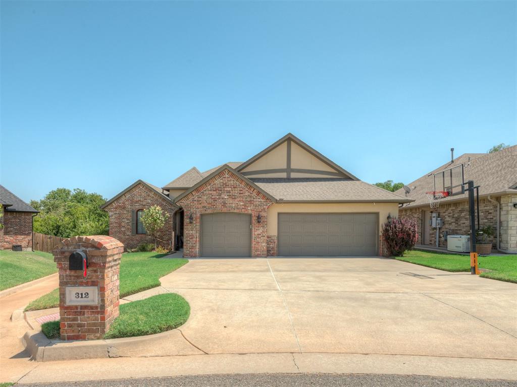 Tucked away, in the back of the neighborhood, in a quaint, little cul-de-sac you will find this hidden gem! Immediately you will appreciate the thoughtfully laid out floor design with rich finishes and an exceptional sense of serenity that come together in this beautifully upgraded home. From the moment you enter, you will automatically be drawn to the backyard views and the peaceful, greenspace backdrop that create a natural, calming connection to the outdoors—truly one of the home’s most special features.Inside, you will appreciate the warm feel of the real wood flooring in the main areas, the thoughtfully laid-out design with maple cabinetry, granite countertops, arched details, crown molding, and carefully selected finishes create an inviting, timeless feel. The spacious kitchen is designed for both everyday living and entertaining, with ceiling-height cabinetry with decorative glass, a raised island with travertine backsplash, stainless steel appliances with gas range, and a generous walk-in pantry with built-ins everywhere you turn. The living area centers around a gorgeous gas fireplace designed with carefully crafted stacked stone, a beautiful brick hearth and a unique reclaimed wood mantle~ making this living room even more cozy and inviting.The primary suite offers a luxurious retreat with a tray ceiling with added molding, dual vanities with granite countertops, a deep 6' jetted tub with a separate tiled shower and a generous walk-in closet with a window for natural lighting.   If an oversized 3-car garage,(with a 22ft depth for adequate parking & storage) or an in-ground Storm Shelter for added peace of mind isn't enough, what about a STEAM SAUNA ROOM just a few steps out into your garage?  This enclosed, cedar-accented room is approximately 71 sq. ft. and includes electricity, controlled heat and air and an Airel Platinum steam sauna with shower features—a built-in retreat to escape to after a long, stressful day to rest and relax.