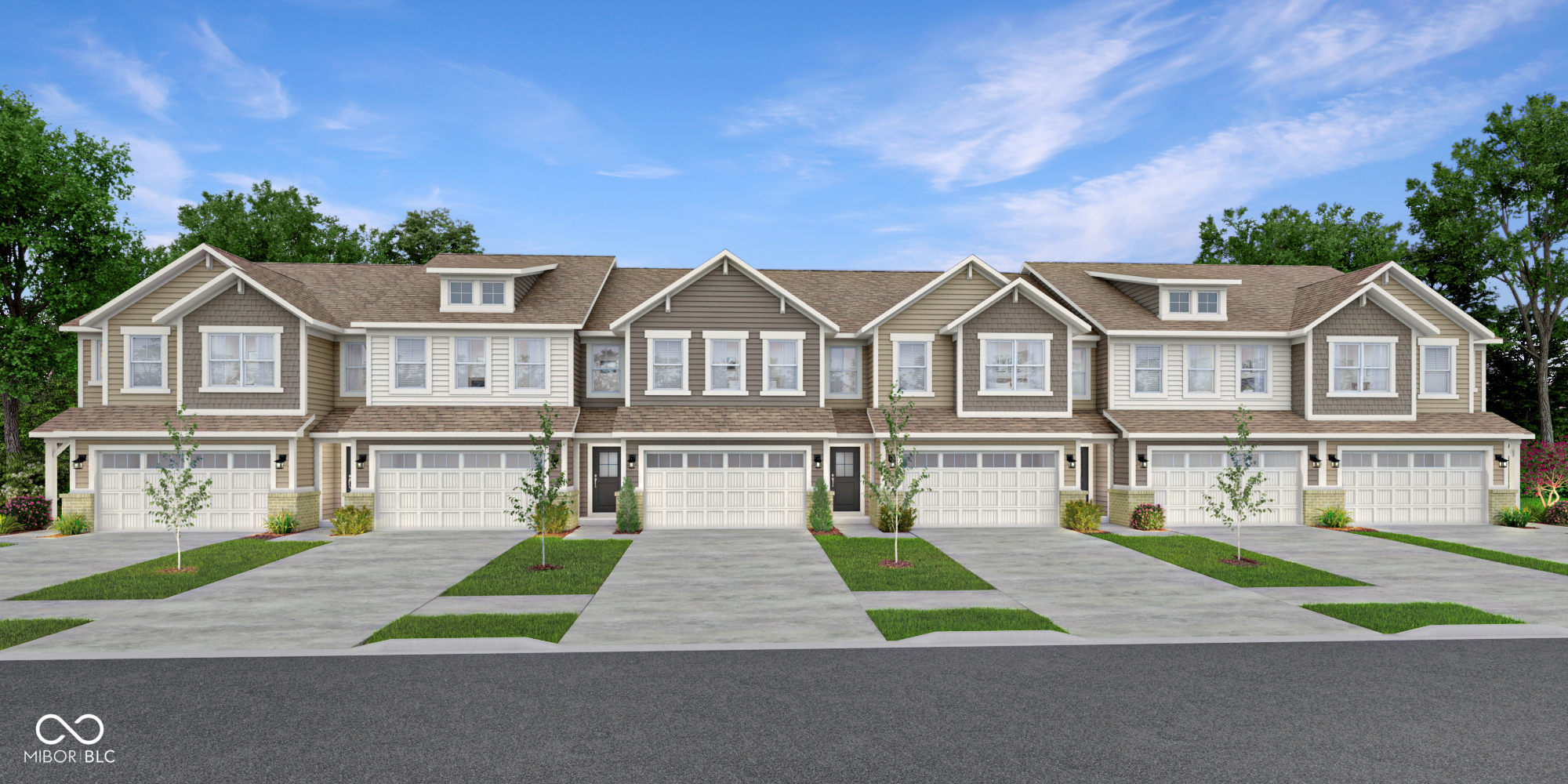 The Townhomes Collection features new townhome designs coming soon to the Abbott Commons master-planned community in Fishers, IN. Homeowners will enjoy a wide array of future amenities, including a swimming pool with a convenient pool house, a playground, and winding trails. Situated in the top-rated Hamilton Southeastern School Corporation, the area offers a family-friendly atmosphere with diverse attractions. Residents can attend year-round concerts and seasonal festivities at the Nickel Plate District Amphitheater. For outdoor enthusiasts, Geist Waterfront Park offers a beach, pirate-themed playground, picnic areas and a watercraft launch. This two-story townhome-style condo is ideal for those who need space and flexibility. On the first floor is the open living area with a kitchen, family room and dining area, plus a convenient flex room in the back of the home. Upstairs are three bedrooms, including the owner's suite, as well as a laundry room and a loft, which can be used as a living area or home office. *Photos/Tour of model may show features not selected in home.