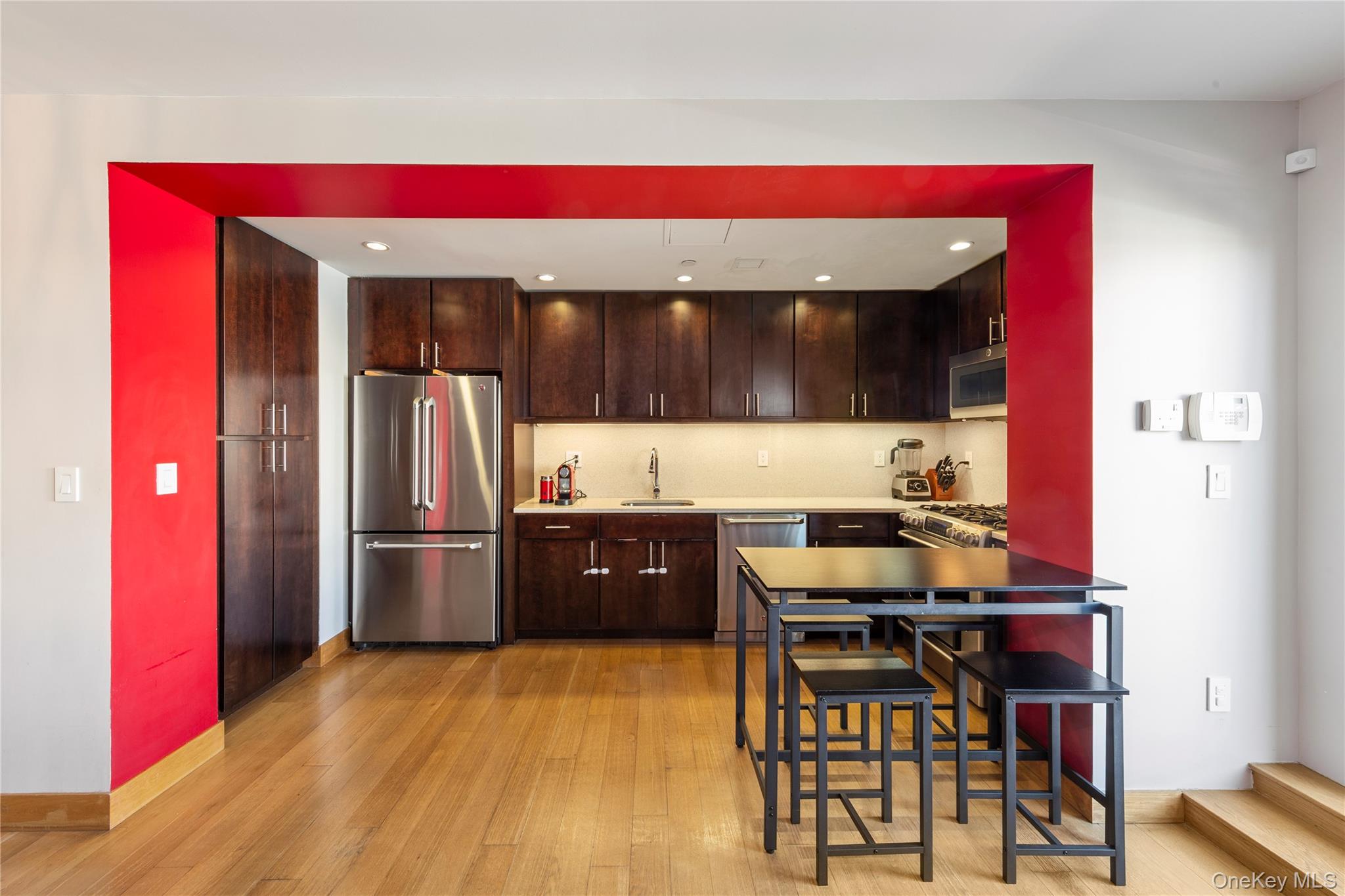 Discover a truly exceptional living experience at Unit 7P in Embelesar 118, a modern co-op in the heart of East Harlem. This 2-bedroom, 2-bathroom home offers approximately 1,041 sq ft of total space, including two private terraces- a RARE feature in this vibrant neighborhood.Step inside to find a bright, open layout with 9-foot ceilings, wide-plank hardwood floors, and oversized windows that flood the space with natural light. The kitchen features GE Cafe Series appliances, Caesarstone countertops, and espresso-stained cabinetry, perfect for both everyday living and entertaining. The bathroom offers sleek tiling, Kohler fixtures, and a steel tub, complemented by a Bosch washer/dryer for added laundry convenience.Embelesar 118 provides a 24-hour attended lobby, fitness center, bike storage, and a community garden, along with a 25-year tax abatement. Located just steps from Marcus Garvey Park and the East River Plaza Mall, this home offers unparalleled access to shopping, dining, and the vibrant culture of East Harlem. With easy access to the 6 train at 116th Street and multiple bus lines, commuting around Manhattan is effortless.Opportunities like Unit 7P are rare - Don’t miss your chance to own this unique urban retreat!