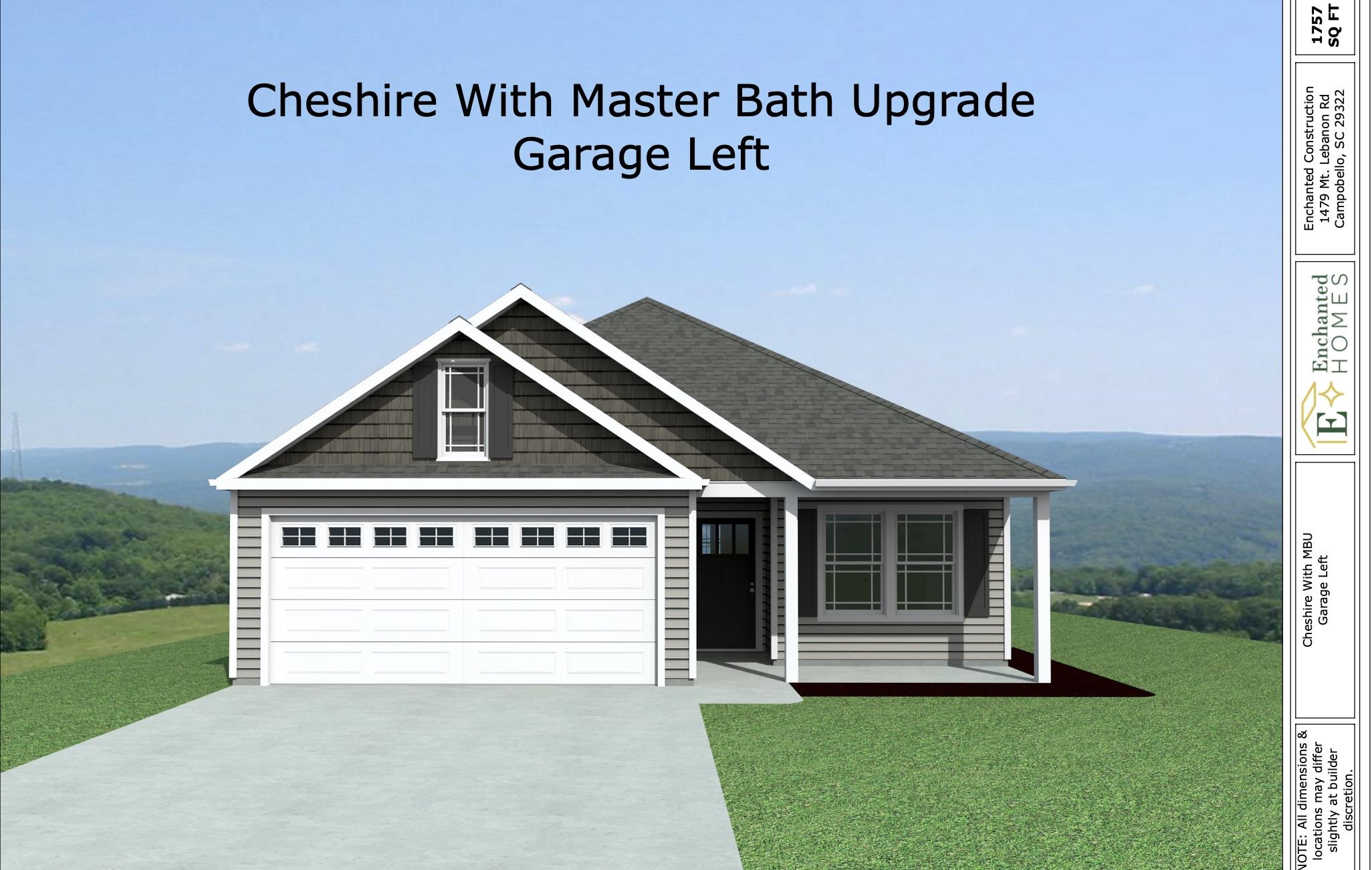 The Cheshire (Lot 166) offers a modern, open concept living area perfect for entertaining.  4 bedroom, 2.5 bath single level plan. Complete with the trademark chair rail, crown molding, and rope lighting.  12'x12'' covered back patio.   30-year architectural shingles, site-built construction, and a 10 year limited warranty are included to give you peace of mind.  Preferred Lender/Attorney Closing Costs Incentive Offered!  *Virtual tour reflects same house plan, not exact house.