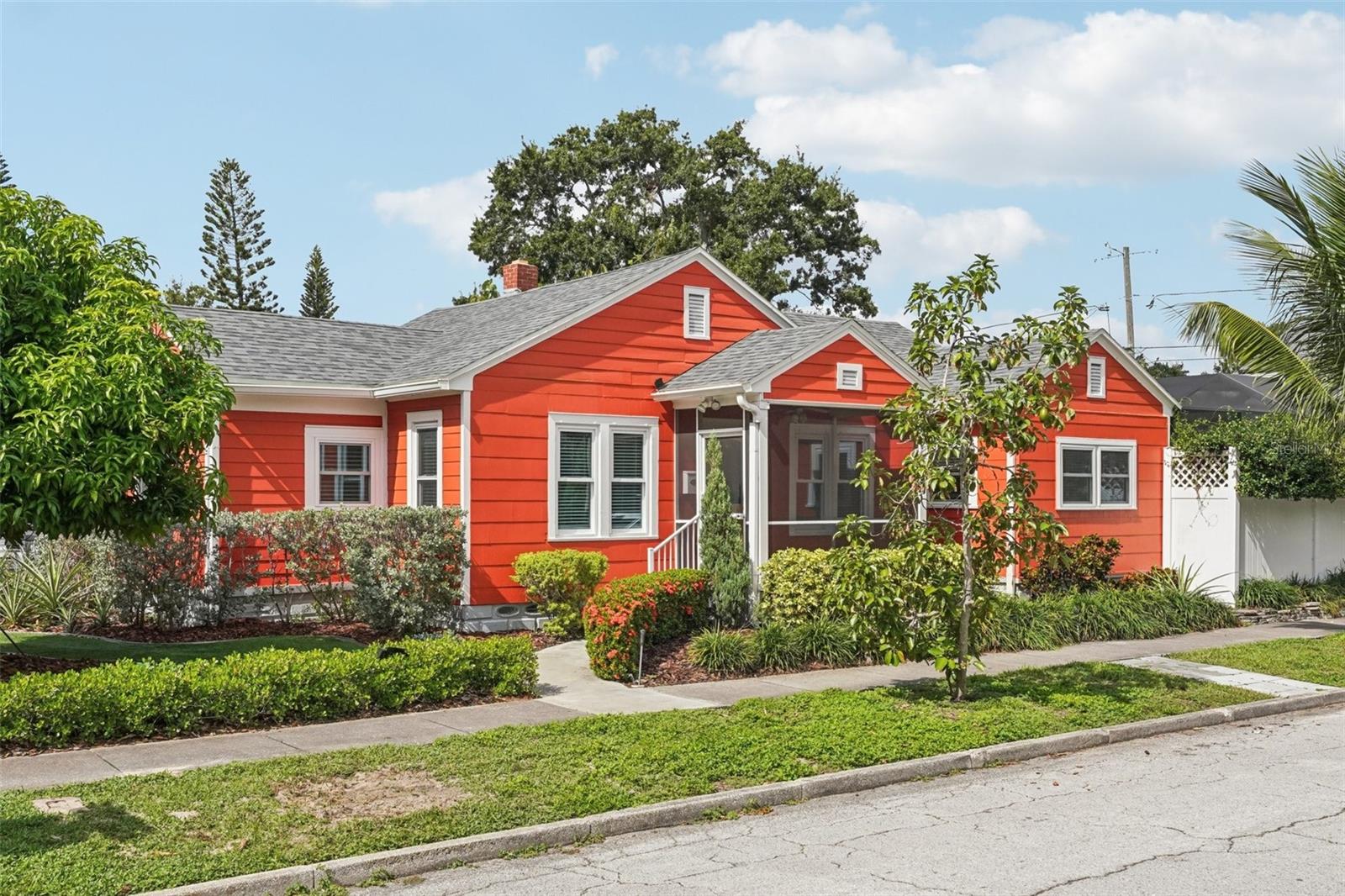Welcome to one of St. Petersburg’s most desirable neighborhoods, Euclid St. Paul. This beautifully maintained 3-bedroom, 3-bath Craftsman bungalow sits on an oversized corner lot with timeless charm and excellent curb appeal. Step inside from the cozy screened front porch and you’ll find a bright, open living area filled with natural light. Classic 1940s details such as restored doors, trim, and glass knobs blend seamlessly with modern finishes, creating a warm and inviting atmosphere throughout.

The kitchen offers custom cabinetry, granite countertops, a spacious island, and a gas range designed for those who love to cook and entertain. The main home features three bedrooms and two bathrooms, while the detached two-car garage includes a third full bath, providing flexibility for guests, a home office, or potential rental space.

The backyard is a private retreat with a pool, hot tub, and screened enclosure surrounded by tropical landscaping and fruit trees. Pool maintenance is currently provided by Jackson Pools on a monthly service plan, which can easily be transferred to the new owner if desired. Just minutes from downtown St. Petersburg’s restaurants, shops, and waterfront attractions, this home perfectly combines classic craftsmanship with the relaxed Florida lifestyle.