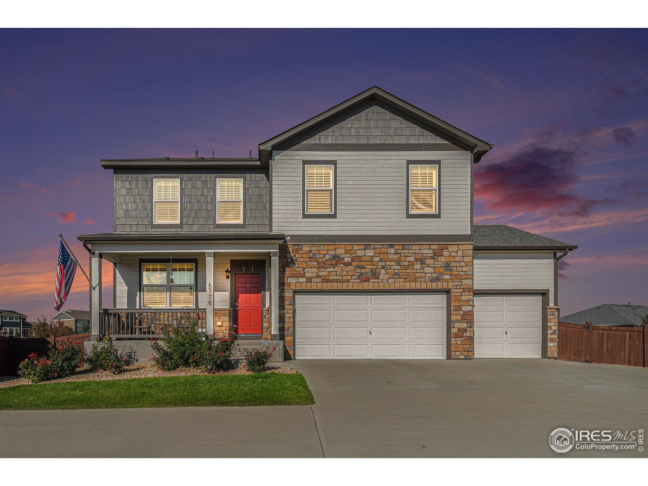 Tucked away on a quiet cul-de-sac with mountain views, this immaculate 4-bed, 2.5-bath home blends style and comfort in one of Northern Colorado's most sought-after neighborhoods, Timnath Ranch. Step inside to a bright, open floor plan featuring a gourmet kitchen with stainless steel appliances, double ovens, gas range, quartz countertops, large island with breakfast bar, and massive walk-in pantry. The living room centers around a cozy fireplace, while a private office with French doors offers the perfect work-from-home space. Upstairs, you'll find a spacious loft and four generous bedrooms-including the primary suite with a walk-in closet and luxurious private bath. Throughout the home, you'll notice plantation shutters and designer finishes, that add a custom touch. Newer carpet and exterior paint really make this house feel new! Plus an unfinished basement that could be finished as an extra living space and/or bedroom(s). Entertain or unwind on the deck or expansive concrete patio. Hot tub stays with the home for soaking under Colorado's cool evening skies. Enjoy the Timnath Ranch lifestyle with trails, a community pool, clubhouse, and neighborhood park just moments away!