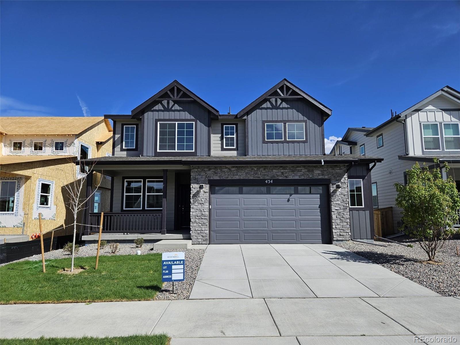 Welcome home to this beautifully designed Plan 3505 featuring the Mountain-inspired Elevation C, offering modern curb appeal and thoughtful living spaces throughout. This two-story home includes 4 bedrooms and 3 baths with an open, functional layout ideal for today’s lifestyle.The main level showcases a bright great room that flows seamlessly into the kitchen and dining nook—perfect for entertaining or everyday living. The kitchen features a walk-in pantry, ample counter space, and easy access to the dining area. A main-level bedroom and full bath provide flexibility for guests, multi-generational living, or a private home office.Upstairs, the spacious primary suite offers a relaxing retreat with a walk-in closet and private bath, while additional bedrooms, a loft, and conveniently located laundry complete the second floor. Elevation C enhances the home’s exterior with clean lines and mountain-modern character, creating a warm and inviting presence. Located in the desirable Ridgeline Vista community, residents enjoy nearby parks, open space, convenient access to major highways, and close proximity to shopping, dining, and everyday essentials.New construction with flexible options, modern design, and personalized financing available—this home offers comfort, style, and long-term value.