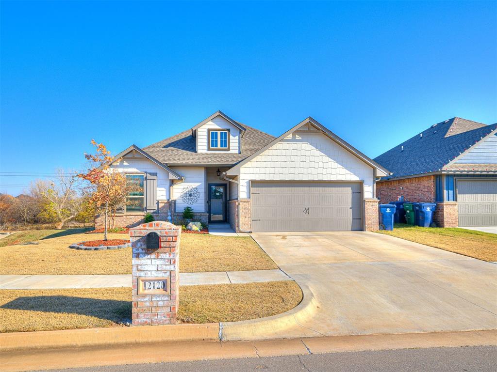 This elegant, energy-efficient home offers an ideal blend of comfort, craftsmanship, and convenience. The beautifully landscaped yard sets the tone for what you’ll find inside: a thoughtfully designed interior filled with upscale finishes and smart features. Wood-look tile runs throughout the main living areas, enhancing both style and practicality. The open-concept living area centers around a gorgeous stone-stacked fireplace and flows seamlessly into the chef’s kitchen.
Equipped with custom 36” cabinets extending to the ceiling, a stainless steel farm sink, under-cabinet lighting, and a generous island with bar seating, the kitchen is as functional as it is attractive. A dedicated pantry adds convenience, while the adjacent living space makes it ideal for hosting or relaxing.
The primary suite features a spa-like en-suite bath complete with a jetted tub, European walk-in shower, and separate vanities. Practical home upgrades include a built-in storm shelter in the garage, tankless water heater, energy-efficient double-glazed low-e windows, and a fresh air intake ventilation system. Outdoors, enjoy a covered patio with a wood-burning fireplace, gas hookup, and cable outlet. The fully fenced yard includes smart irrigation and sprinkler systems in both the front and back. Neighborhood amenities include a pool, park, and basketball courts.