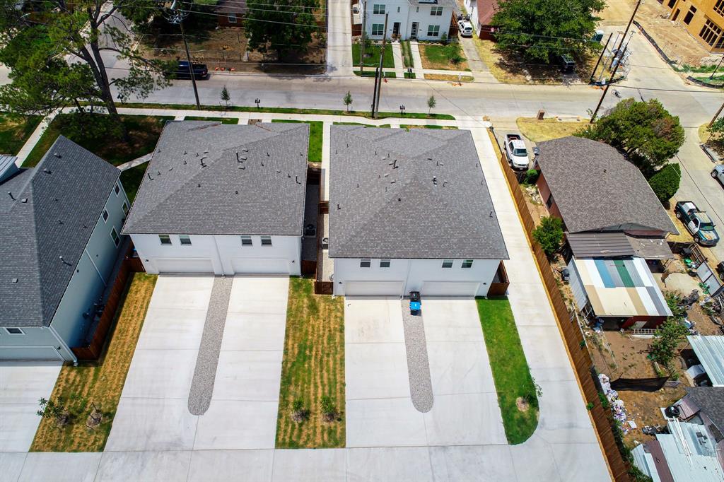 New construction, move in READY NOW. Townhome in the River District, Fort Worth's loveliest walkable westside community with easy access to the Cultural District, Downtown, and the Camp Bowie Corridor.  Quiet oasis in great location and close in. 3 beds, 2. 5 baths, 2 car attached garage.  Gourmet kitchen includes stainless appliances and quartz countertops, custom cabinetry, designer lighting and fixtures, pantry and a center island. Open to family and dining space, this is perfect for gathering family and friends. 3 bedrooms; master separate from secondary, en suite spa like bathroom in owner's bedroom with huge walk in closet. 2 bedrooms share bath, utility room upstairs for ease. Loft for play, study or living.