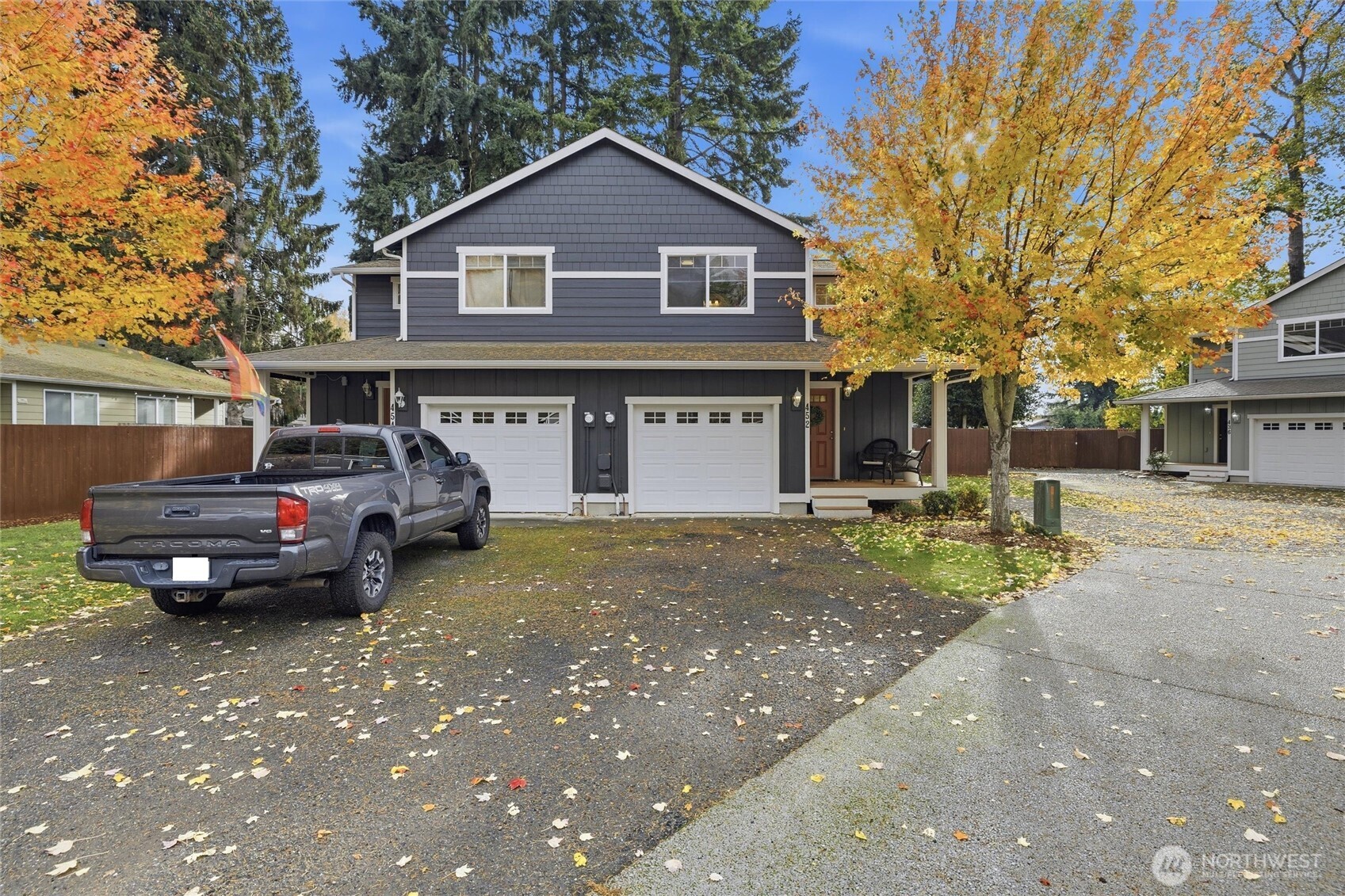 Nice size front yard with extra parking on the side