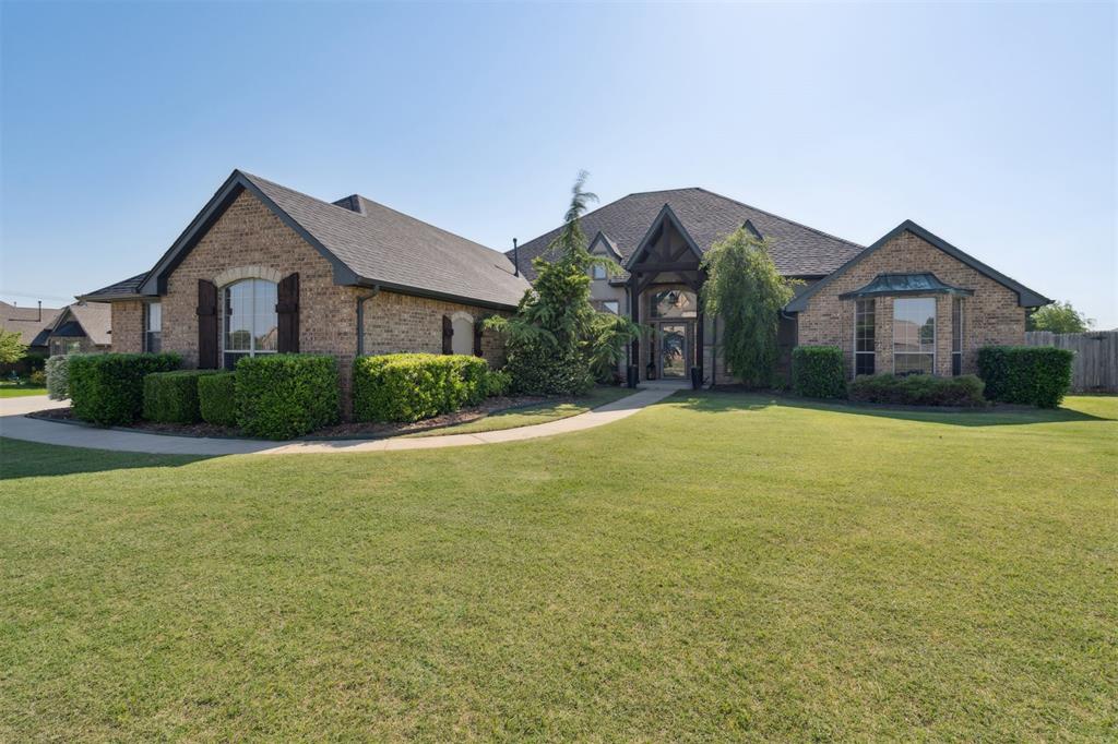 Welcome to your dream home! This stunning 4-bedroom, 3-bathroom residence is situated on a spacious three-quarters of an acre. The formal dining room boasts luxurious vinyl plank flooring, perfect for entertaining. The kitchen is a chef’s delight, featuring a gas stove with a convenient pot filler, under-cabinet lighting, an eating bar, and a spacious walk-in pantry. The spacious primary bedroom includes his-and-her closets, a whirlpool tub, and double sinks for ultimate comfort. Office with wood floors, French doors, and a closet. Secondary bedrooms are spacious with Jack n Jill Bathrooms. Other highlights include a sprinkler system, roof replaced in 2024, Above ground shelter, fresh exterior paint in 2024, and carpet that’s less than a year old. Enjoy your summers in the refreshing saltwater pool! ~Welcome Home