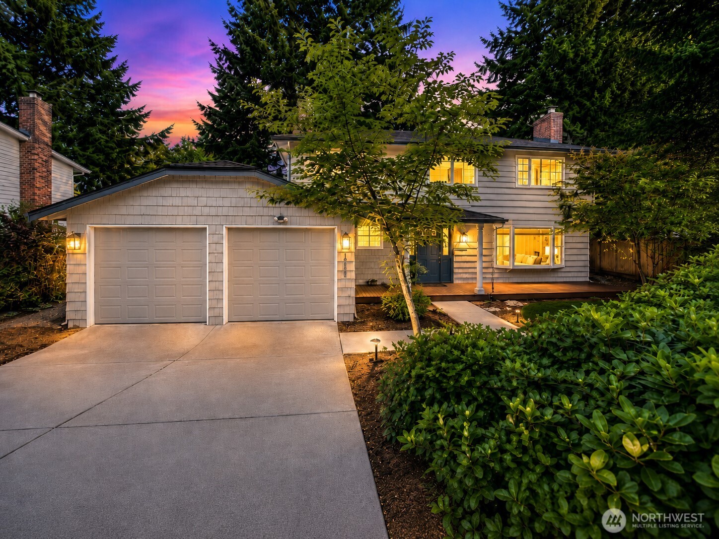 Tucked into the desirable Eaglesmere neighborhood on a quiet cul-de-sac, this beautifully updated Bellevue home offers  privacy, comfort, and an exceptionally functional layout. The main level features rich hardwood flooring, custom millwork,  two fireplaces, and an updated kitchen with abundant cabinetry, granite countertops, stainless steel appliances, and a  6-burner gas range. Upstairs, the spacious primary suite includes a walk-in closet, while three additional bedrooms provide  flexibility for guests, work, or play. Updated bathrooms, vinyl windows, gas heat and hot water, and thoughtful  improvements throughout make the home truly move-in ready. Step outside to an expansive entertaining deck backing to  dedicated open space, creating a private, green setting for dining, relaxing, and gathering. Located within the Bellevue  School District and convenient to highly regarded area schools, including Newport High School, plus parks, shopping,  dining, and major Eastside commuter routes. Easy access to I-90, I-405, Seattle, & SeaTac Airport...the perfect blend of  serenity and convenience, welcome home!