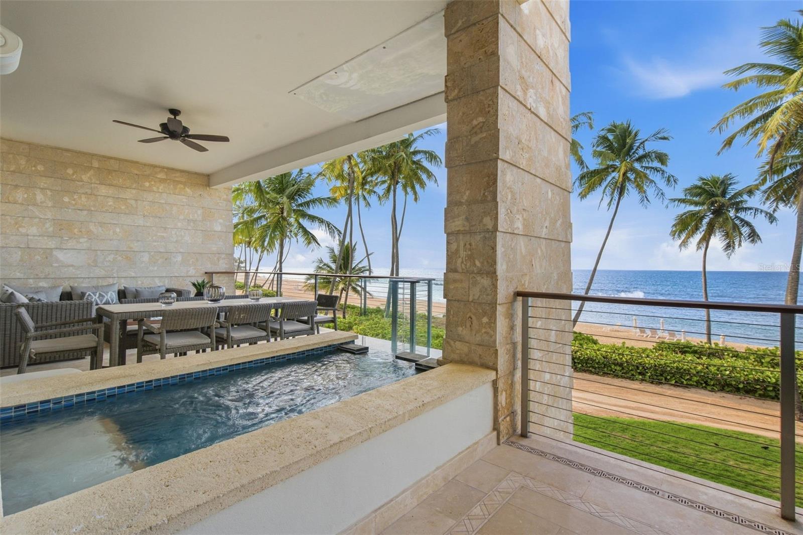 Imagine waking up just steps from the sand, spending your days by the Caribbean Sea, and ending every evening with a beautiful sunset from your own terrace.Welcome to West Beach 3022–23, an exceptional three-bedroom, three-and-a-half-bath residence within Dorado Beach, a Ritz-Carlton Reserve. Ideally located in the very first West Beach building, the residence is just steps from the Encanto Beach Club and enjoys a coveted west-facing orientation—perfectly positioned to capture Dorado’s spectacular sunsets.Offering approximately 3,016 square feet of interior living space, the residence feels spacious, elegant, and effortlessly connected to its beachfront setting. Recently polished travertine marble floors flow throughout the home, complementing its timeless tropical architecture and refined interiors.One of its most distinctive features is the private plunge pool located directly on the terrace—an amenity found in only a select few West Beach buildings. Enjoy a morning coffee outdoors, cool off in your own pool after a day at the beach, or relax on the terrace as the sun sets over the western horizon.One of the three bedrooms features a lock-off configuration, providing exceptional flexibility and privacy for visiting family and guests, allowing everyone to enjoy their own space while sharing the comforts of this beautiful beachfront residence.But what truly sets West Beach apart is the location. This is beachfront living in its purest form. Step outside and the beach is right there—the sand truly feels like your backyard.Ownership at West Beach offers the privacy and comfort of a luxury residence paired with the extraordinary lifestyle of Dorado Beach, one of the Caribbean’s most celebrated resort communities. Championship golf, pristine beaches, exceptional dining, world-class amenities, and the legendary service associated with The Ritz-Carlton are all part of the experience.West Beach 3022–23 is more than a residence—it is an opportunity to experience Dorado Beach from one of its most privileged beachfront locations.