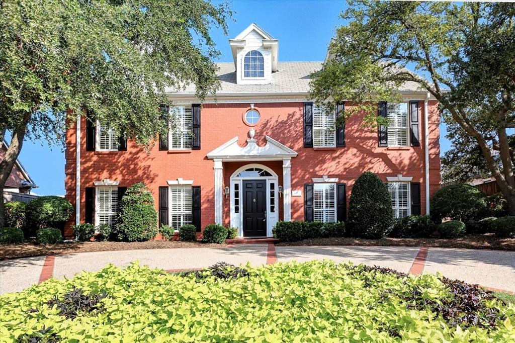 Rare opportunity Mira Vista Golf and Country Club! This lovely home sits on a beautifully treed lot walking distance of bike trail, play area and golf. The many updates leave not much original remaining in this home. Downstairs now has beautiful seamless wood flooring on the entire first floor; there is new lighting and fixtures throughout as well.  Entering the home through the impressive foyer, your first vision is the fireplace that has been totally reworked and makes a grand entrance. Oversized windows anchor each side of the fireplace for great natural light. First floor living room with beautiful new wood floors and lighting is open and spacious. The kitchen has granite countertops, an island with beverage fridge, walk in pantry and generous breakfast room. A large dining room is ready for entertaining and dinner parties. Completing the first level is the oversized primary suite with his and her walk-in closets, including an Elfa Closet System. The sellers had a WOW shower reworked with new tile, double shower heads and new glass. A jetted garden tub, double vanity, all new lights and fixtures and a real bidet enhance the primary bath. Upstairs there are 3 very spacious bedrooms, 2 full baths, LAUNDRY SHOOT and a second gathering room with lots of flexibility. Back patio doubles as an outdoor entertaining area and a covered walkway to the detached rear entry garage . There is space galore for storage in the garage attic. The backyard has an extra tall fence for privacy and lovely landscaping that is low maintenance. Stately trees shading the circular drive at the front of the home have been professionally maintained. A care schedule is completed by an Arborist for the beautiful outcome you see in the photos. There is approximately 40 years remaining on the 50-year Class IV Roof with radiant barrier for maximum efficiency.  Manned security gate 24 x 7. Easy access to Chisholm Trail, downtown  and medical center. Ready for new owners!