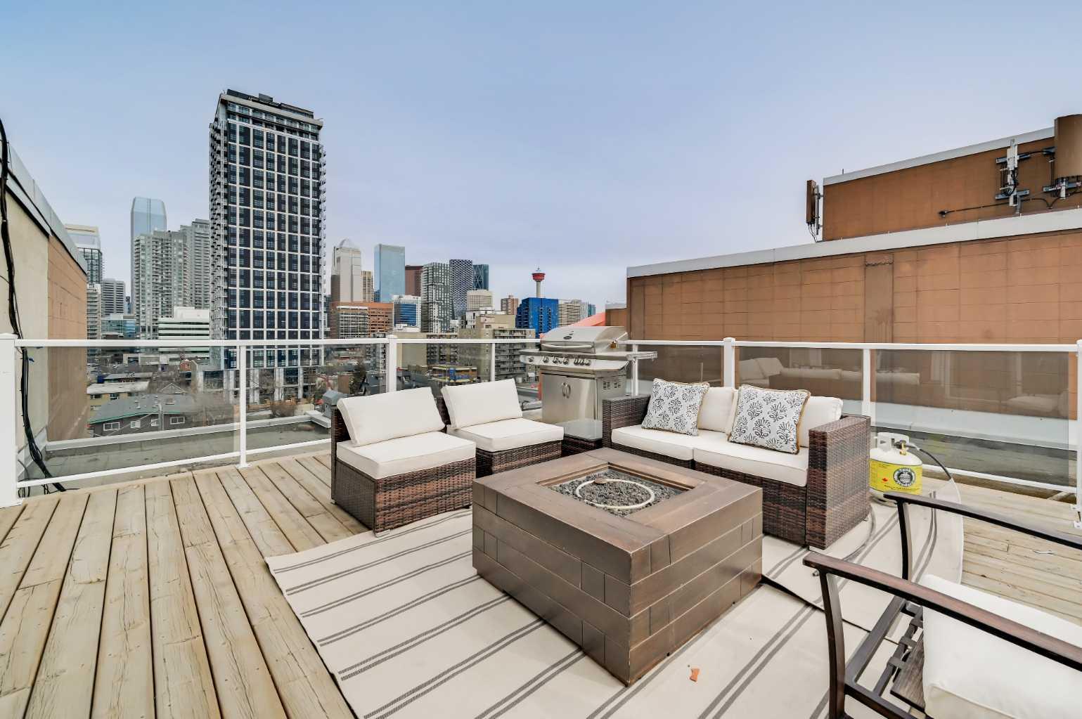 Perfectly positioned in the heart of vibrant 17th Avenue, this exceptional property offers an unmatched combination of urban lifestyle, flexibility, and income potential. Surrounded by some of the city’s most sought-after restaurants, cafés, and boutiques, the location delivers outstanding walkability and dynamic city living.Designed with true separation in mind, the layout intelligently divides the Penthouse into two fully functional wings—ideal for live/work use, multi-generational living, or generating rental income. The Airbnb suite is completely self-contained, featuring a  bedroom, living area, full kitchen, roof top patio with amazing city views, and convenient access to laundry, offering comfort, privacy, and ideal for short-term rental.The opposite wing is currently configured for business use with multiple office/flex rooms, 3 piece bathroom , second kitchen, dining area with with walkout access to an additional outdoor patio, and a living/lounge space, with walkout access to a balcony with more city views. The office spaces offer excellent versatility and can easily be converted into bedrooms to suit your needs.A unique property offering privacy, functionality, and multiple use options all in one.