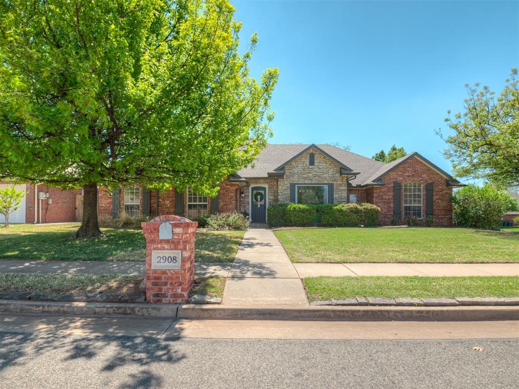 Amazing opportunity in the heart of Edmond! This 4 bed, 2.5 bath home has an additional huge bonus room and sunroom - all on 1 level! The kitchen has been completely remodeled, offering beautiful glass cabinets w/ under cabinet lighting, a stainless steel 5 burner gas stove top, double ovens, gorgeous hammered copper sink, and even includes the counter depth French door fridge!! The remodel includes new cabinetry and layout making this home stand out among others its age! Peek through the kitchen into the spacious living room with a cozy gas fireplace. Just off the living room is a huge bonus room, complete with a walk in closet and outdoor access - making it a great optional 5th bedroom or guest room if needed. Additionally just off of the living and eating area is a little sunroom which would be an awesome little craft room or playroom! The backyard is perfect for entertaining with an extended back patio and beautiful pergola with cathedral ceiling and lighting. This home has SO MANY EXTRAS! Real wood floors in the main living areas, tankless hot water, water softener, lift in the garage, beautiful custom arched front door, new carpet in the master, all on a great corner lot!! The coveted Homestead neighborhood offers beautiful walking trails, huge fishing ponds, pool, and 2 playgrounds - so many amenities - and just minutes from anything you need!Showings to begin on April 10! Professional pictures coming soon!